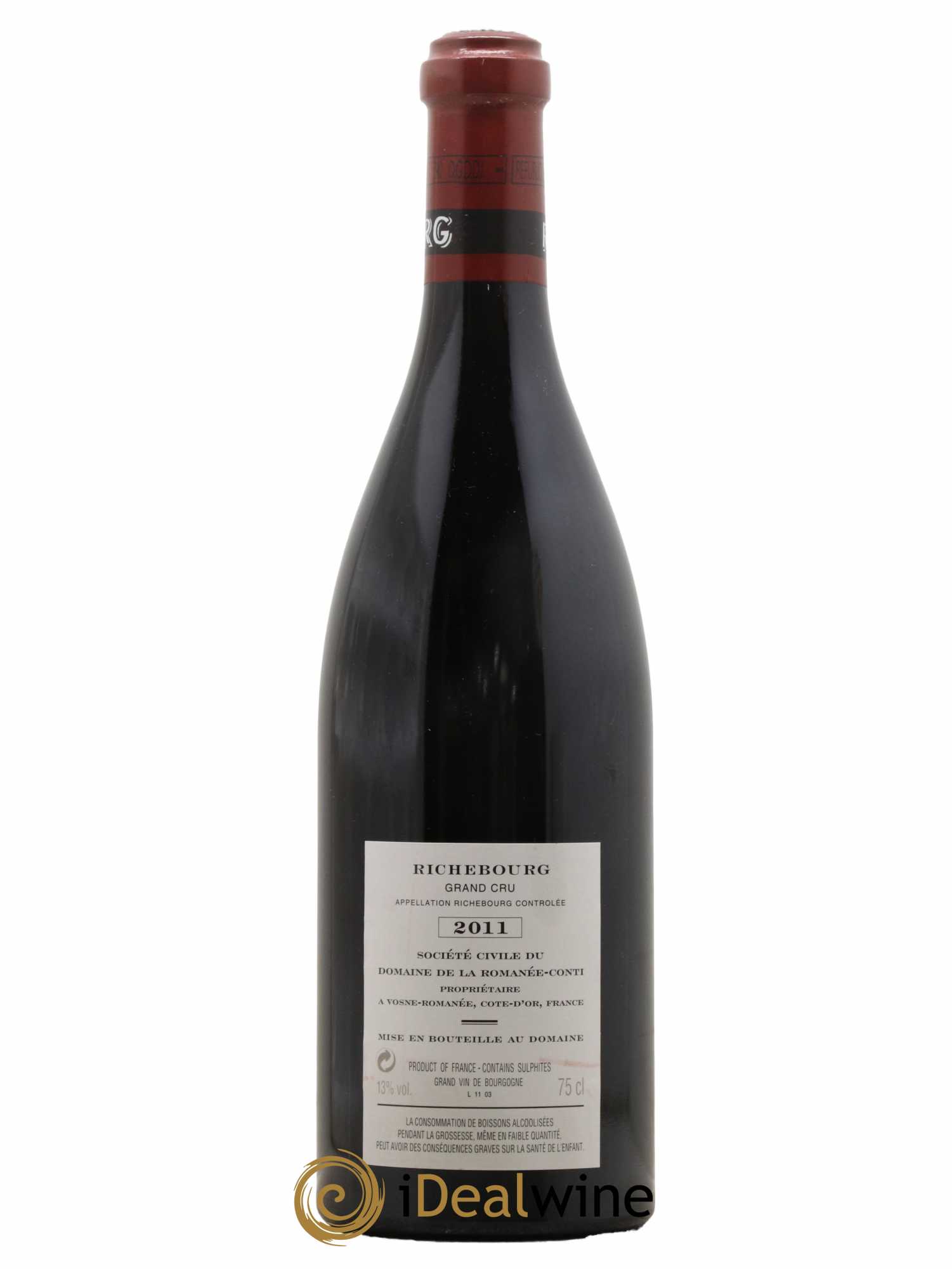 Richebourg Grand Cru Domaine de la Romanée-Conti 2011 - Lot de 1 bouteille - 1