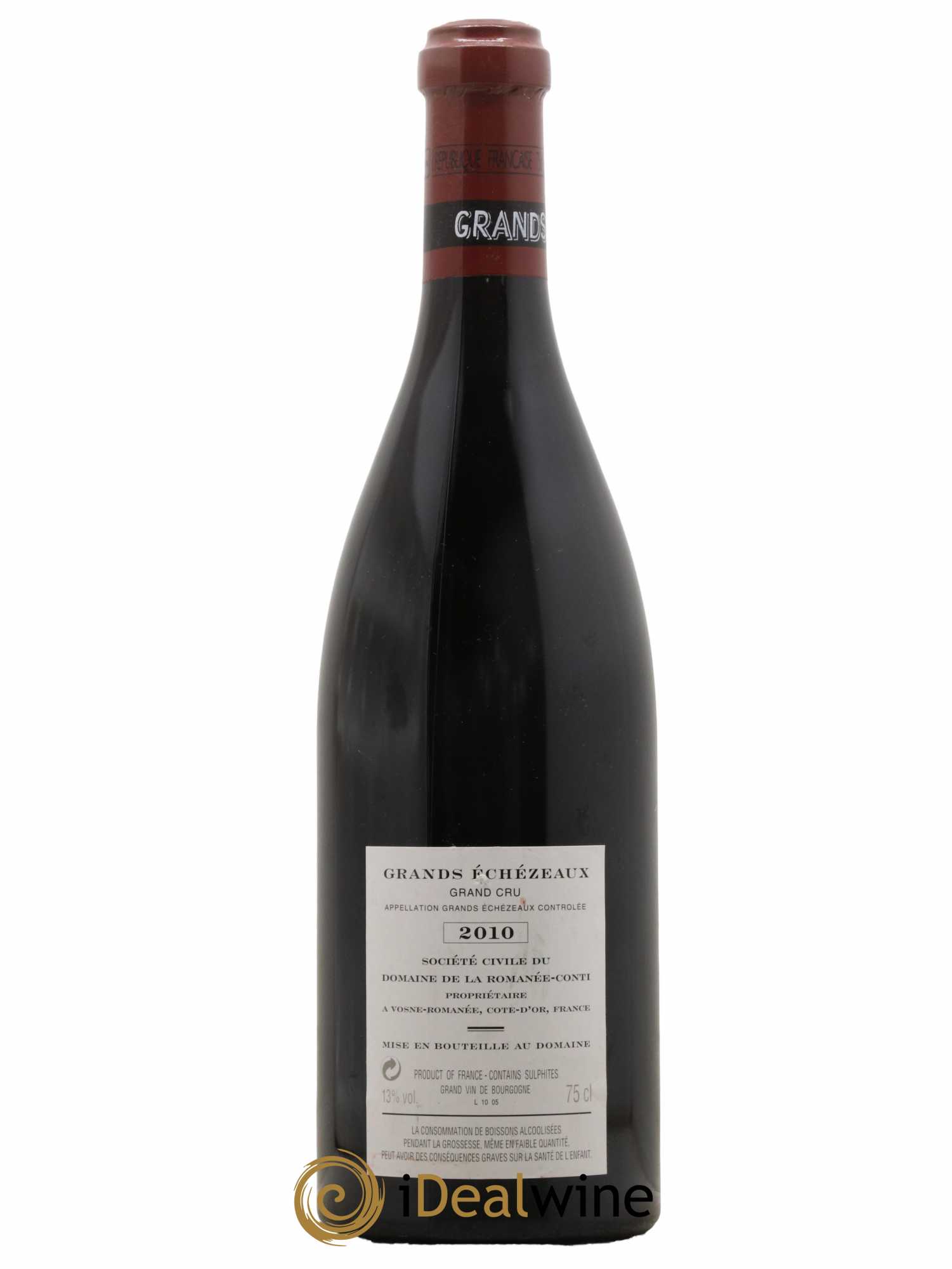 Grands-Echezeaux Grand Cru Domaine de la Romanée-Conti 2010 - Lot de 1 bouteille - 1