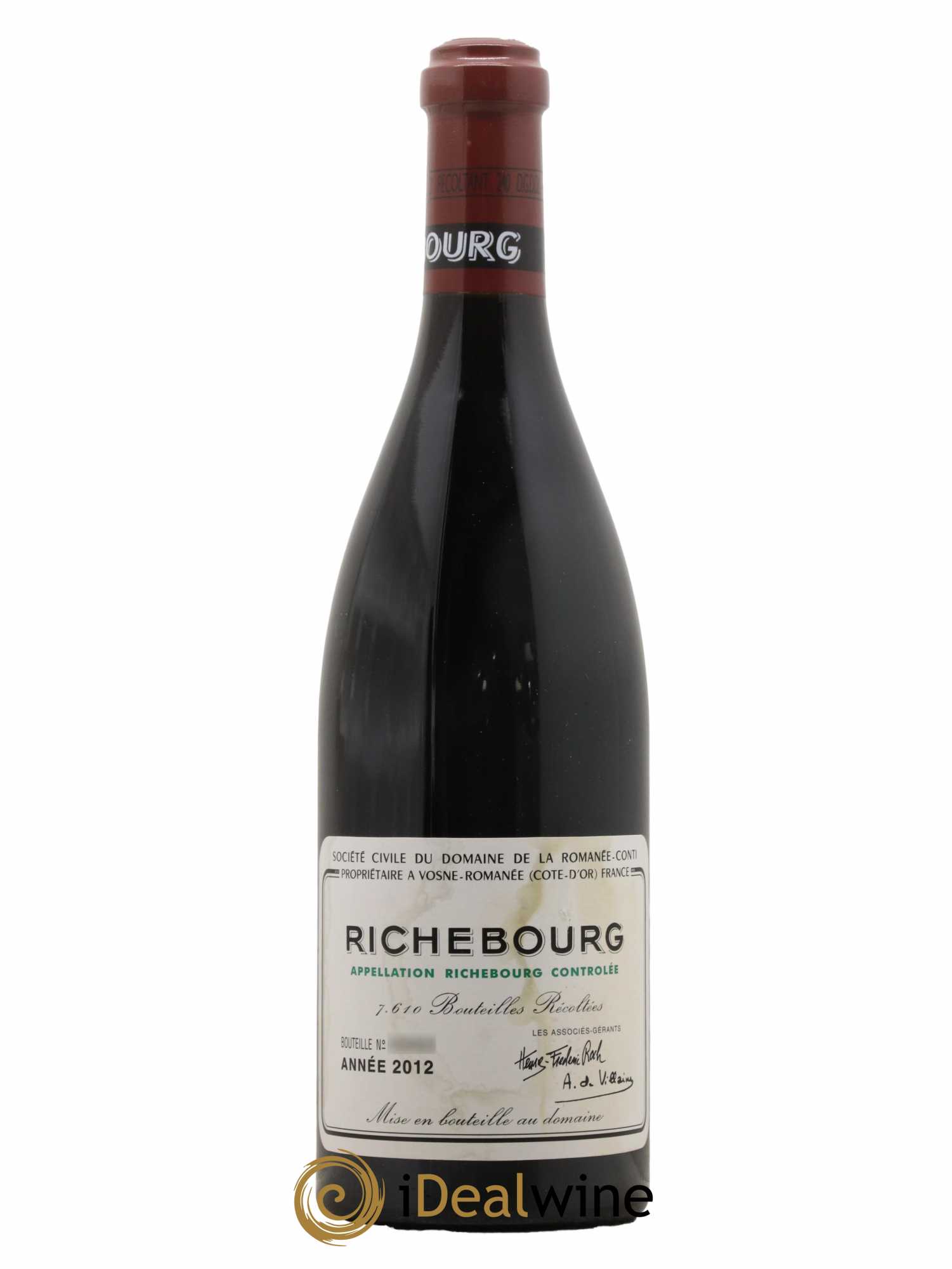Richebourg Grand Cru Domaine de la Romanée-Conti 2012 - Lot de 1 bouteille - 0