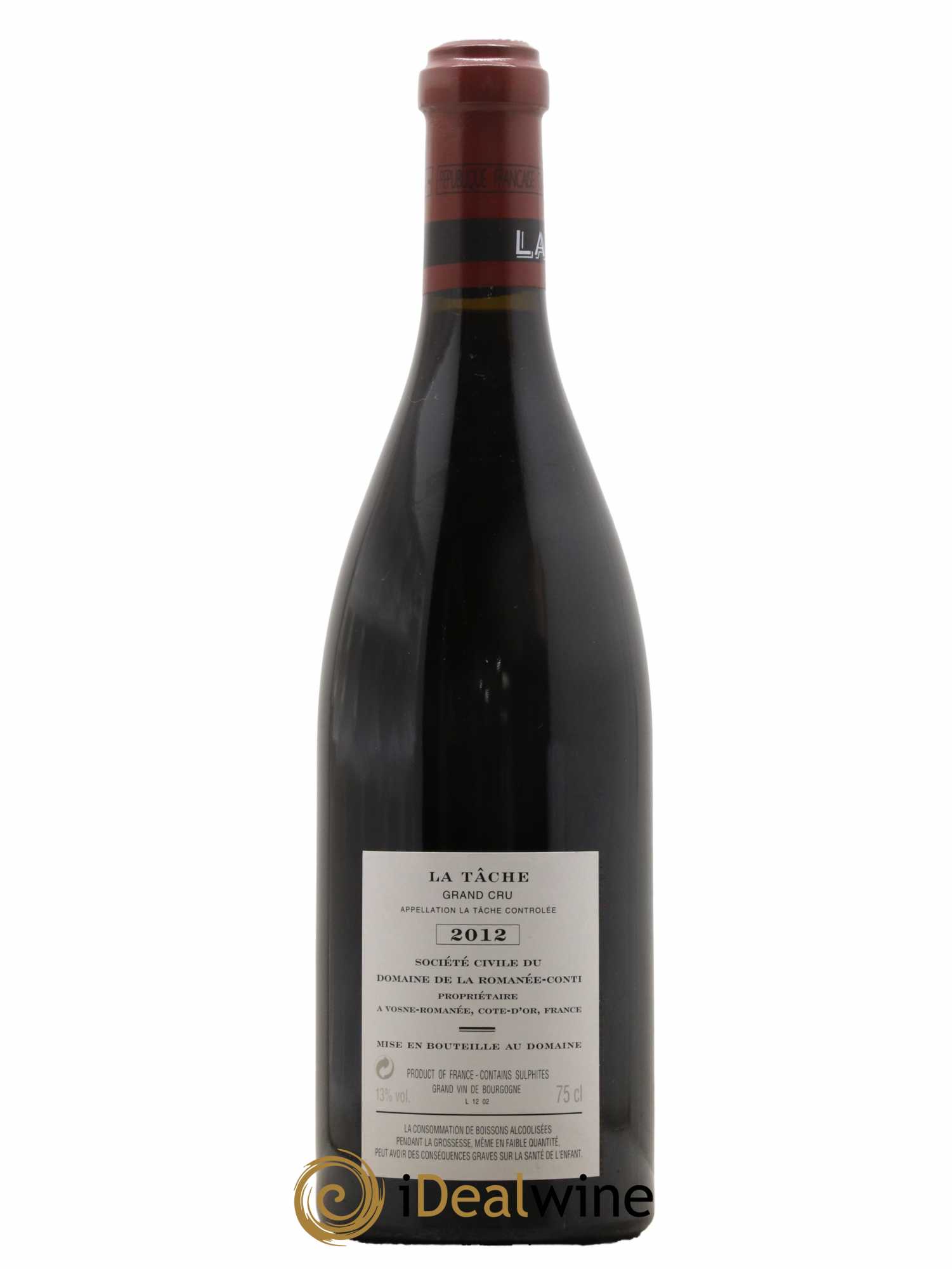 La Tâche Grand Cru Domaine de la Romanée-Conti 2012 - Lot de 1 bouteille - 1