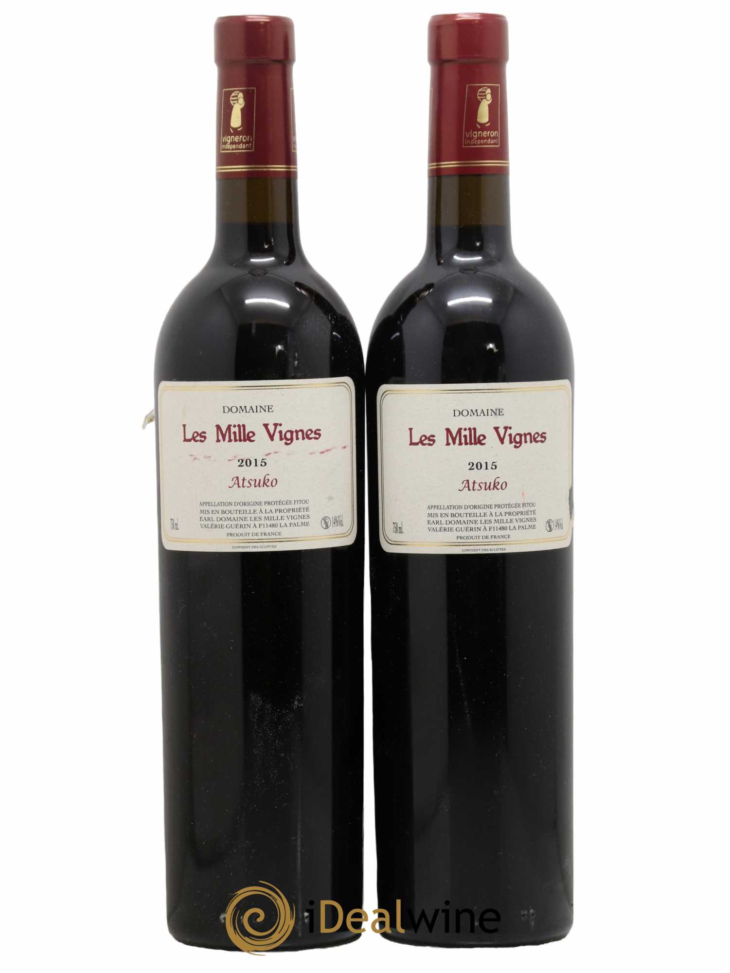 Languedoc Fitou Domaine Les Mille Vigne Atsuko 2015 - Lot de 2 bouteilles - 0