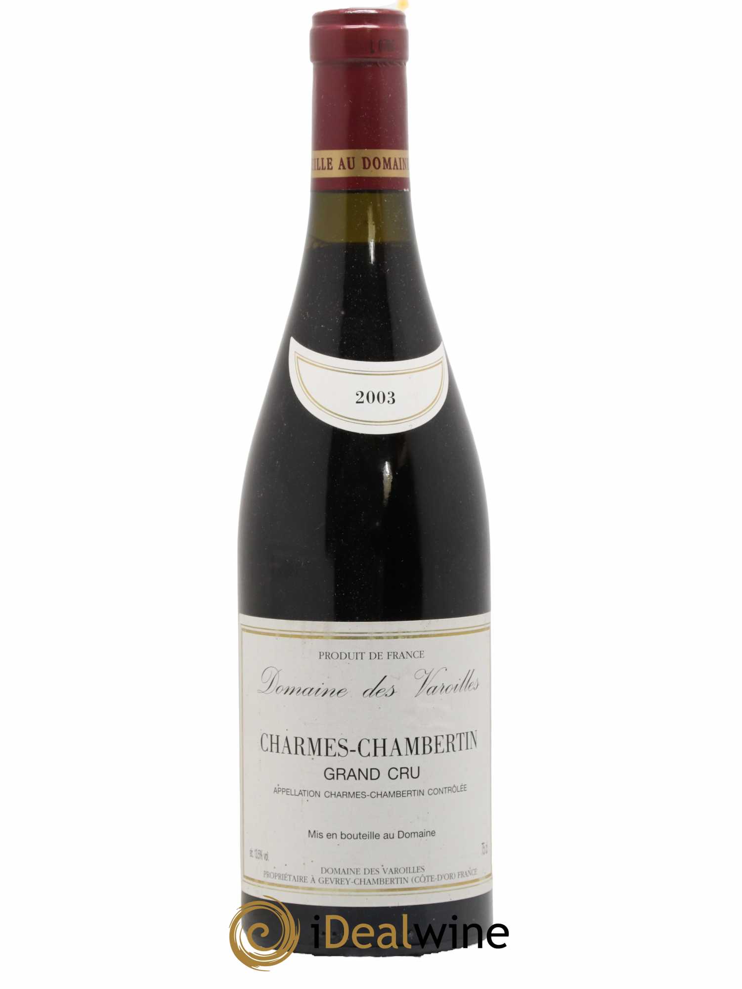 Charmes-Chambertin Grand Cru Varoilles (Domaine des) 2003 - Lot de 1 bouteille - 0