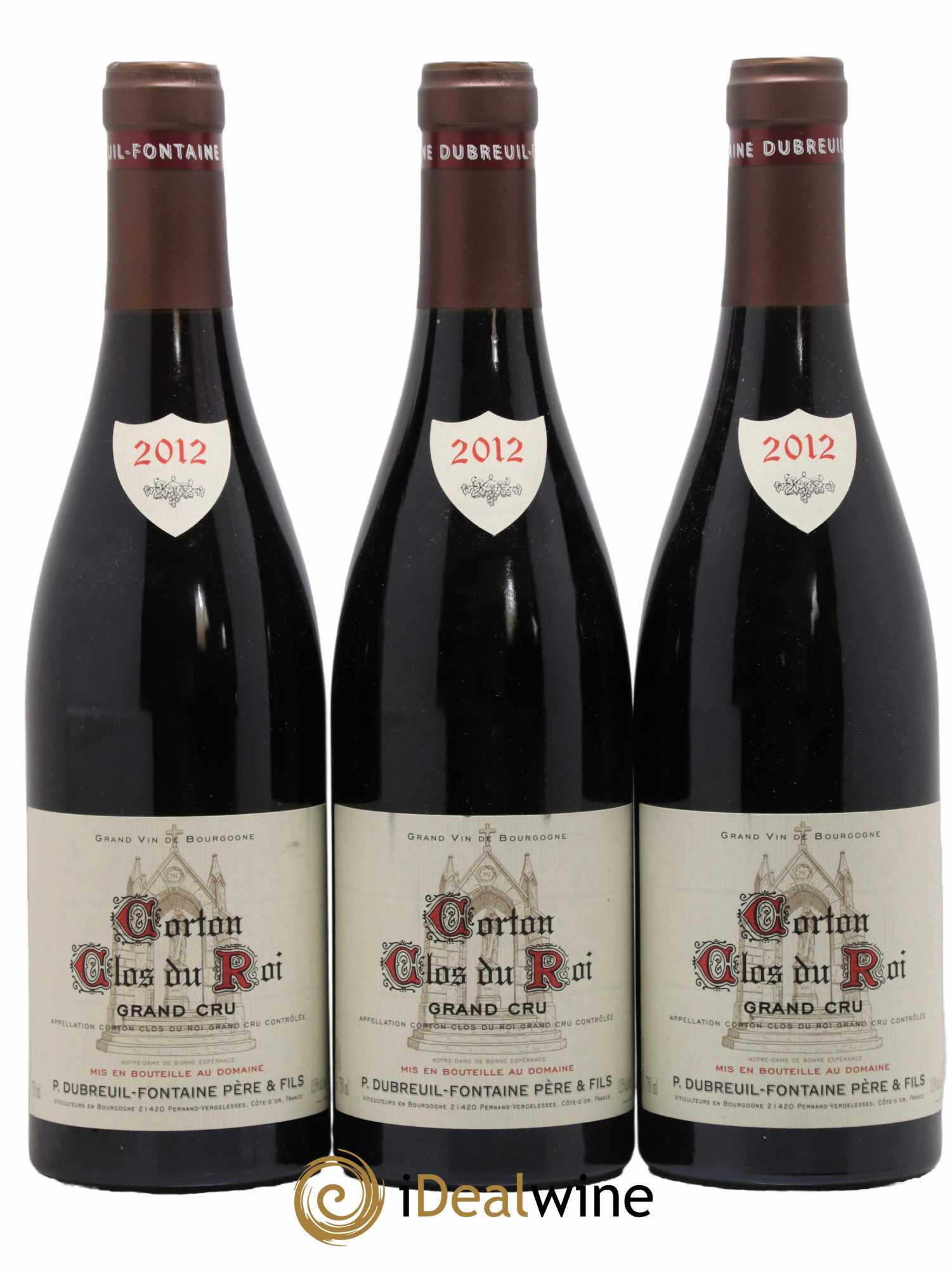 Corton Grand Cru Clos du Roi Dubreuil-Fontaine (Domaine) 2012 - Lot de 3 bouteilles - 0