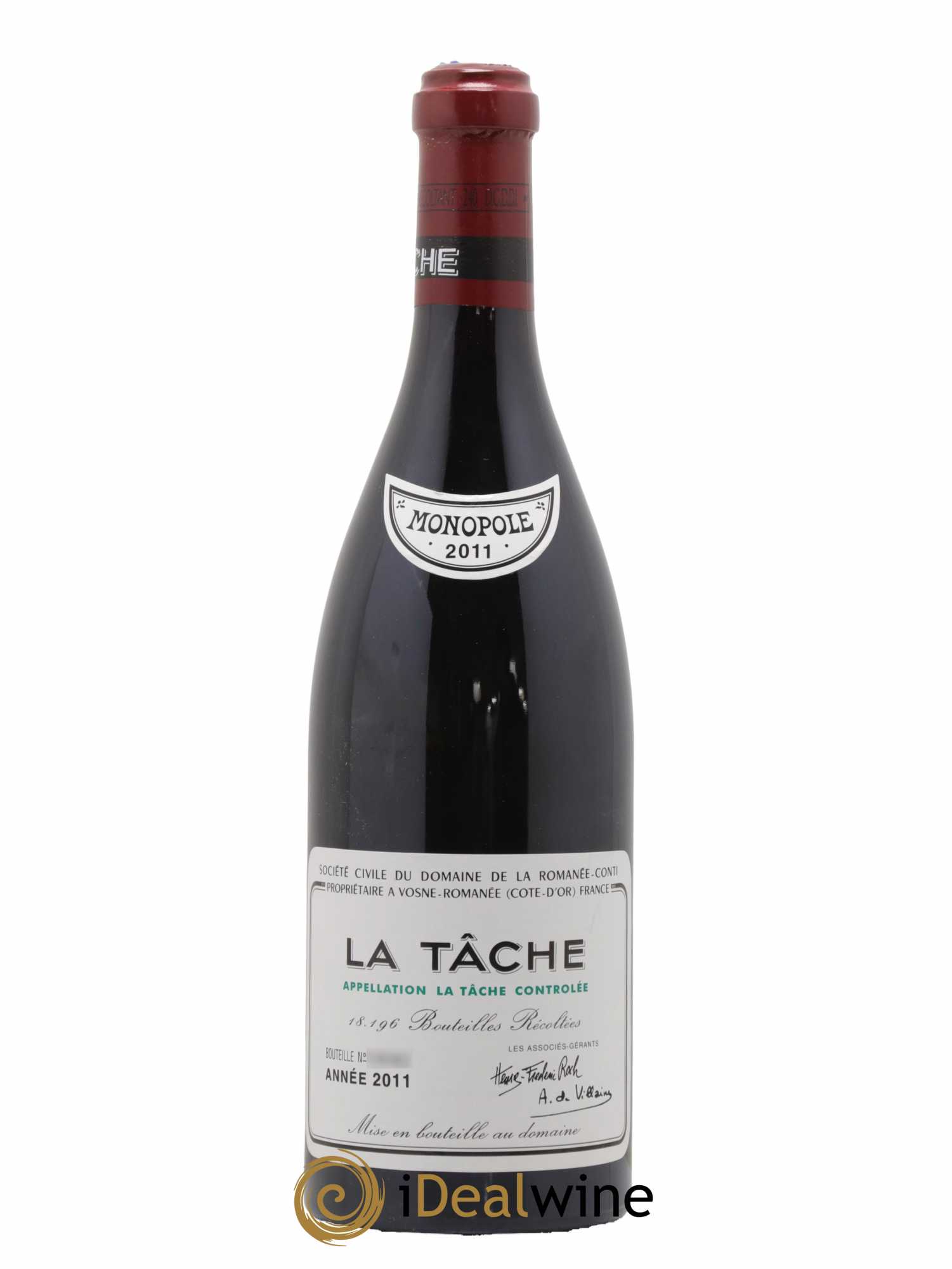 La Tâche Grand Cru Domaine de la Romanée-Conti 2011 - Lot of 1 bottle - 0