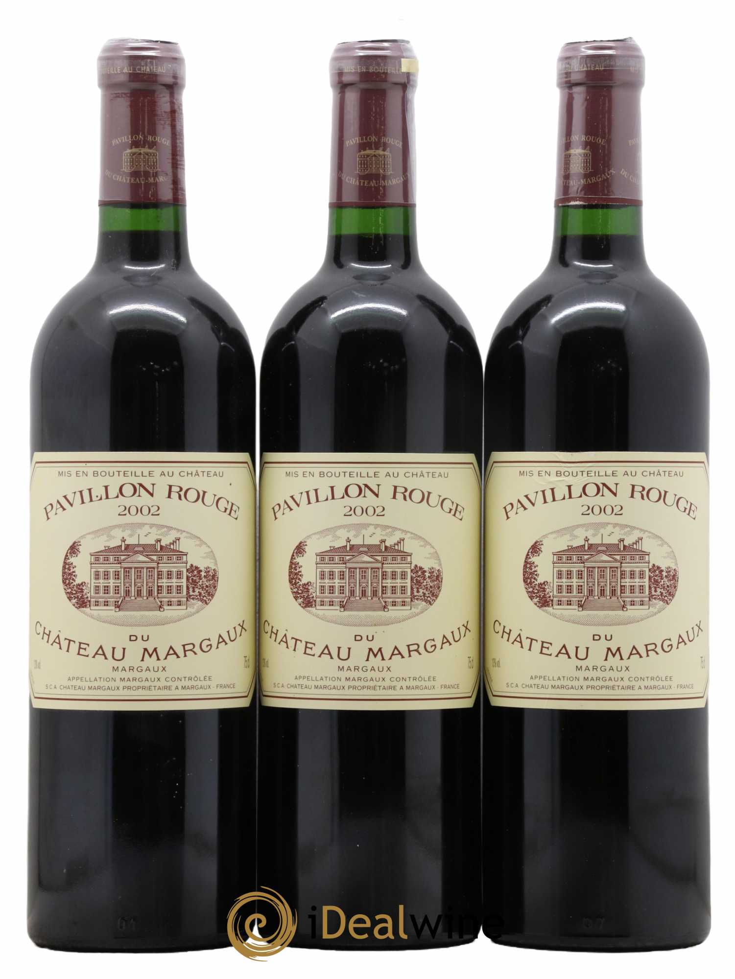 Pavillon Rouge du Château Margaux Second Vin 2002 - Lot de 3 bouteilles - 0