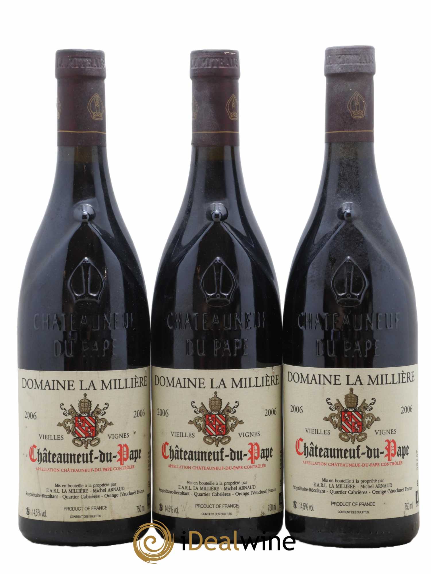 Châteauneuf-du-Pape Vieilles Vignes Domaine La Milliere 2006 - Lot de 3 bouteilles - 0