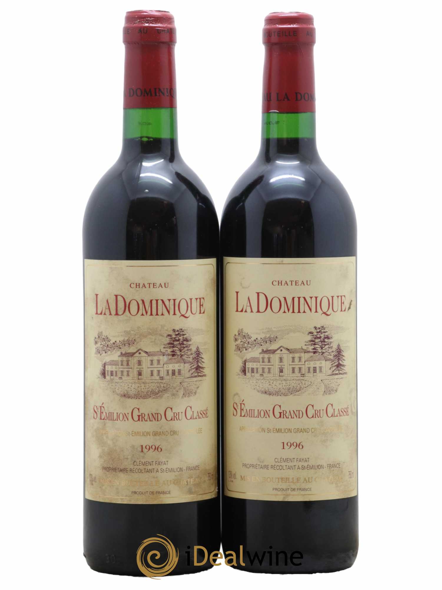 Château la Dominique Grand Cru Classé 1996 - Lot de 2 bouteilles - 0