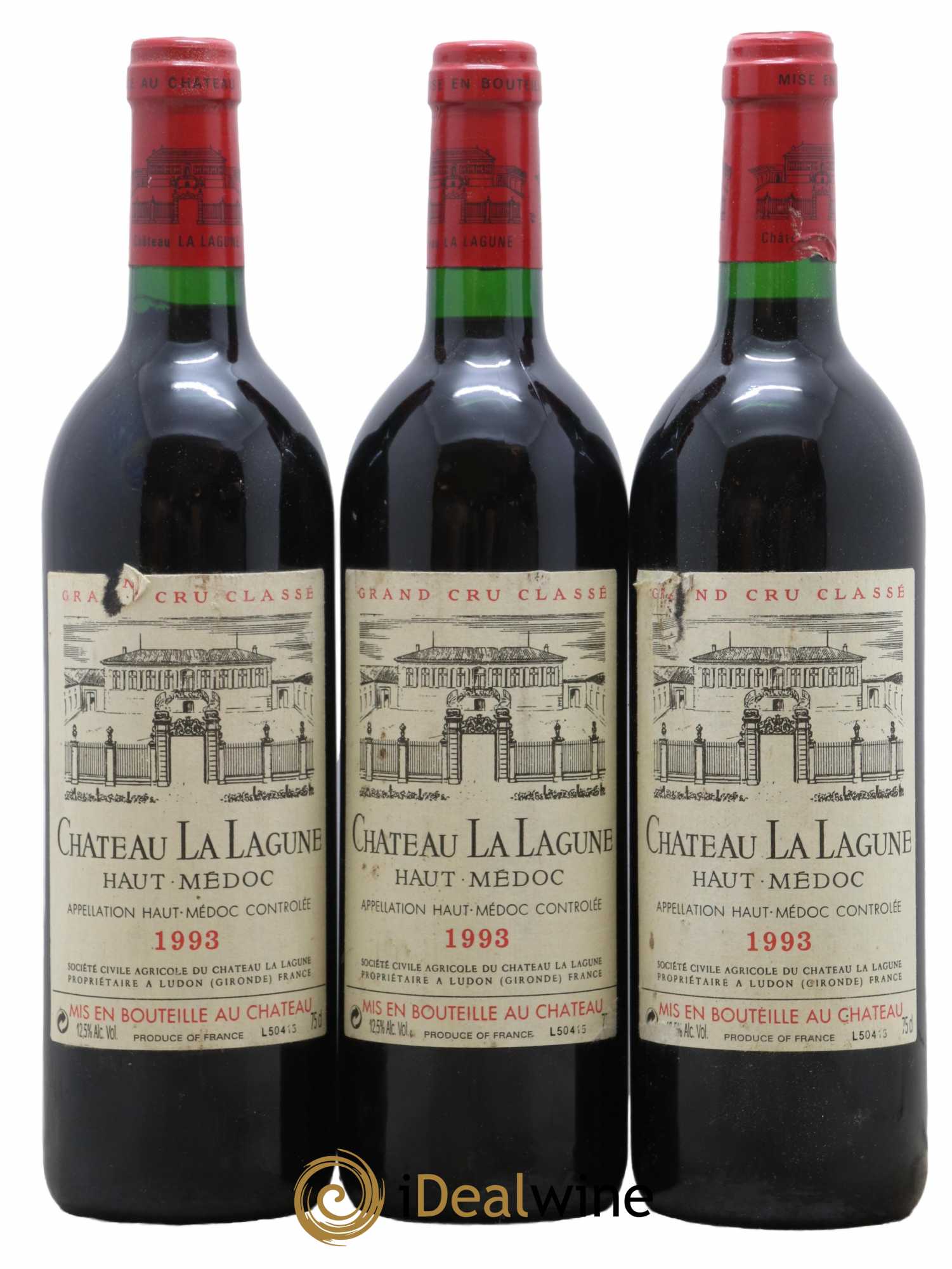 Château la Lagune 3ème Grand Cru Classé 1993 - Lot de 3 bouteilles - 0