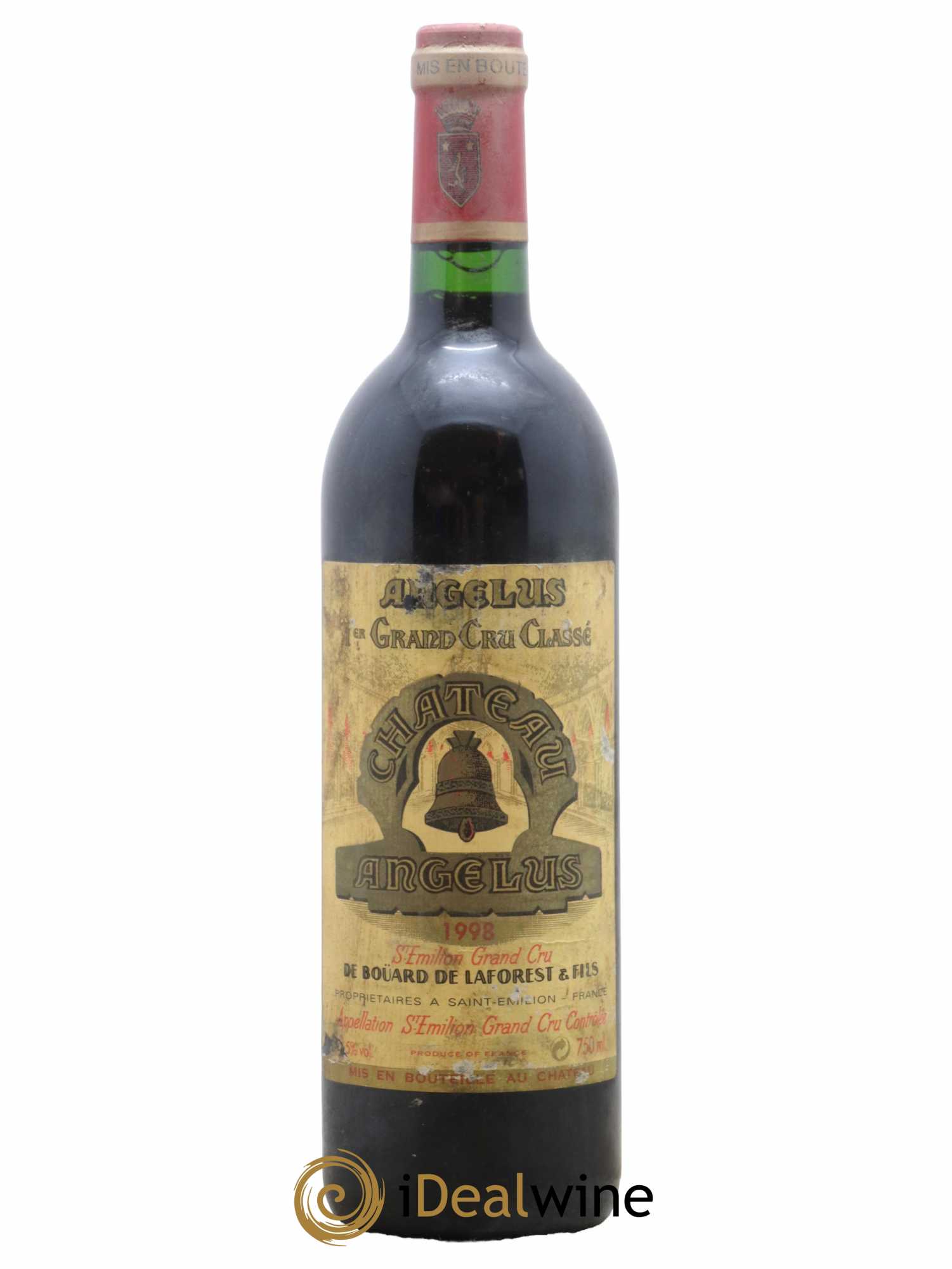 Château Angélus 1er Grand Cru Classé A 1998 - Lot de 1 bouteille - 0
