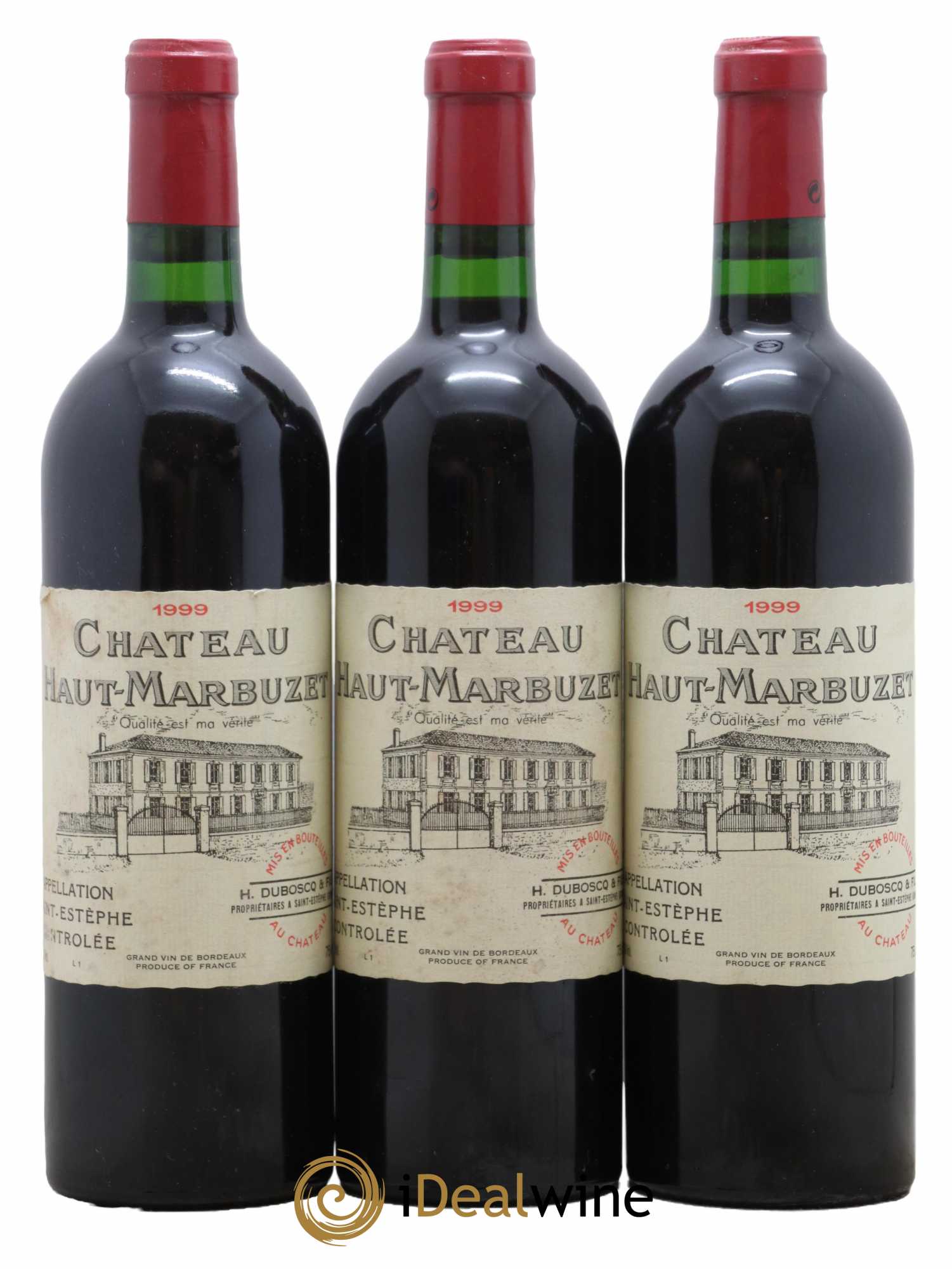 Château Haut Marbuzet 1999 - Lot de 3 bouteilles - 0
