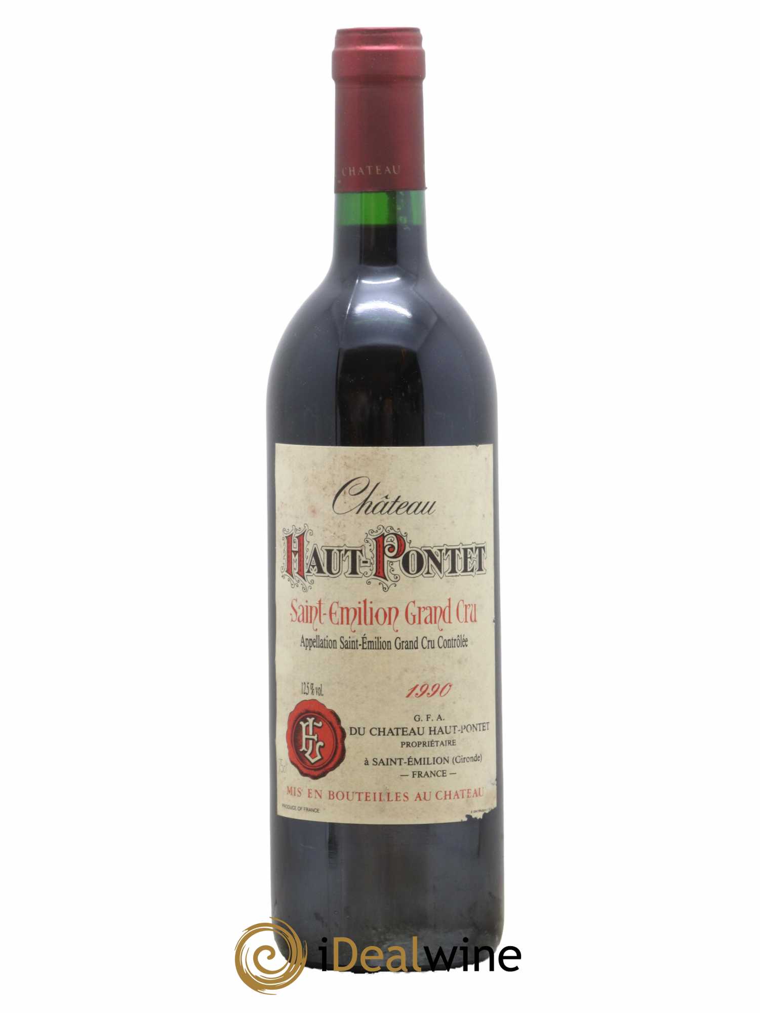 Saint-Émilion Grand Cru Château Haut Pontet 1990 - Lot de 1 bouteille - 0