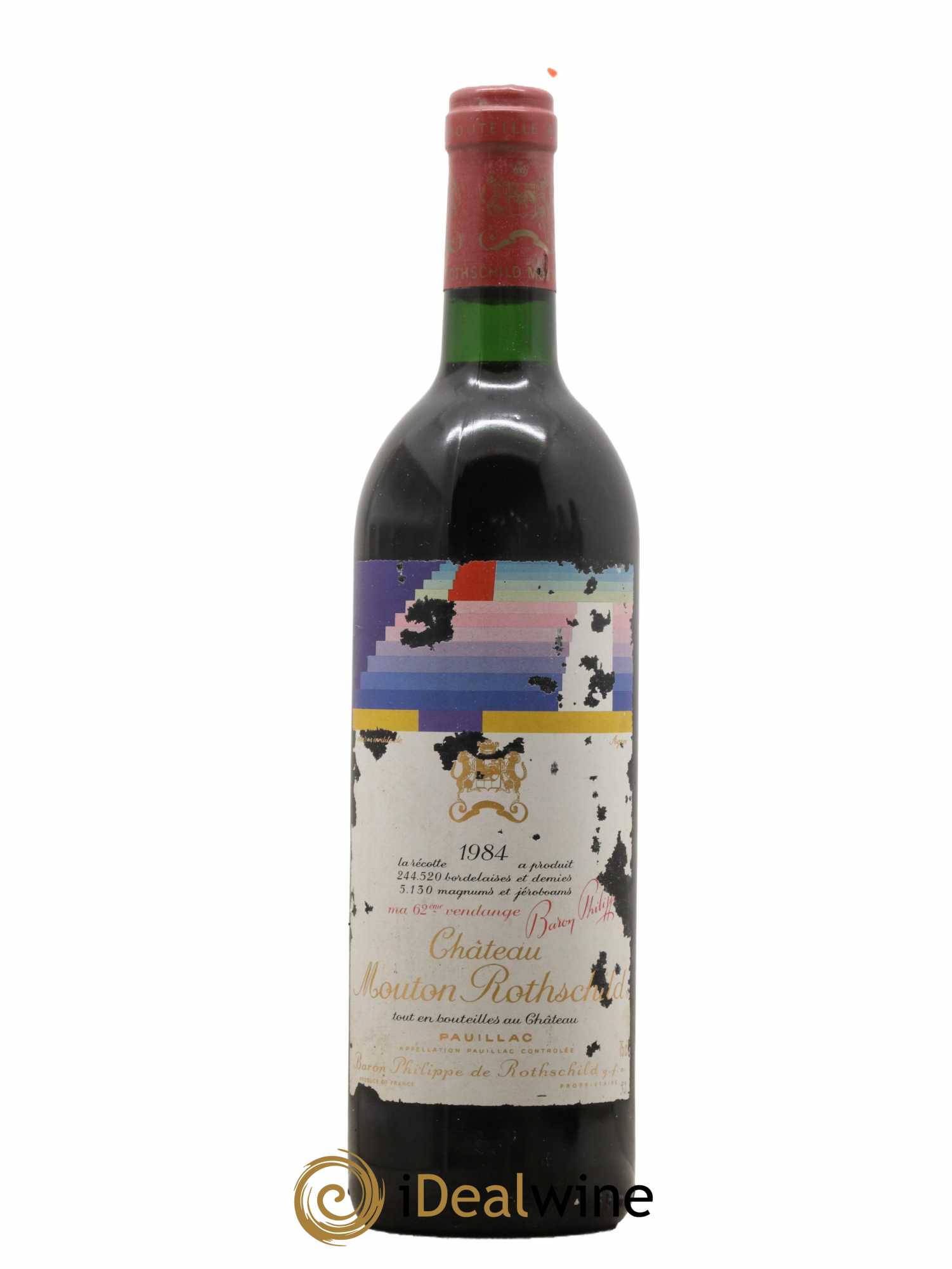 Château Mouton Rothschild 1er Grand Cru Classé 1984 - Lot de 1 bouteille - 0