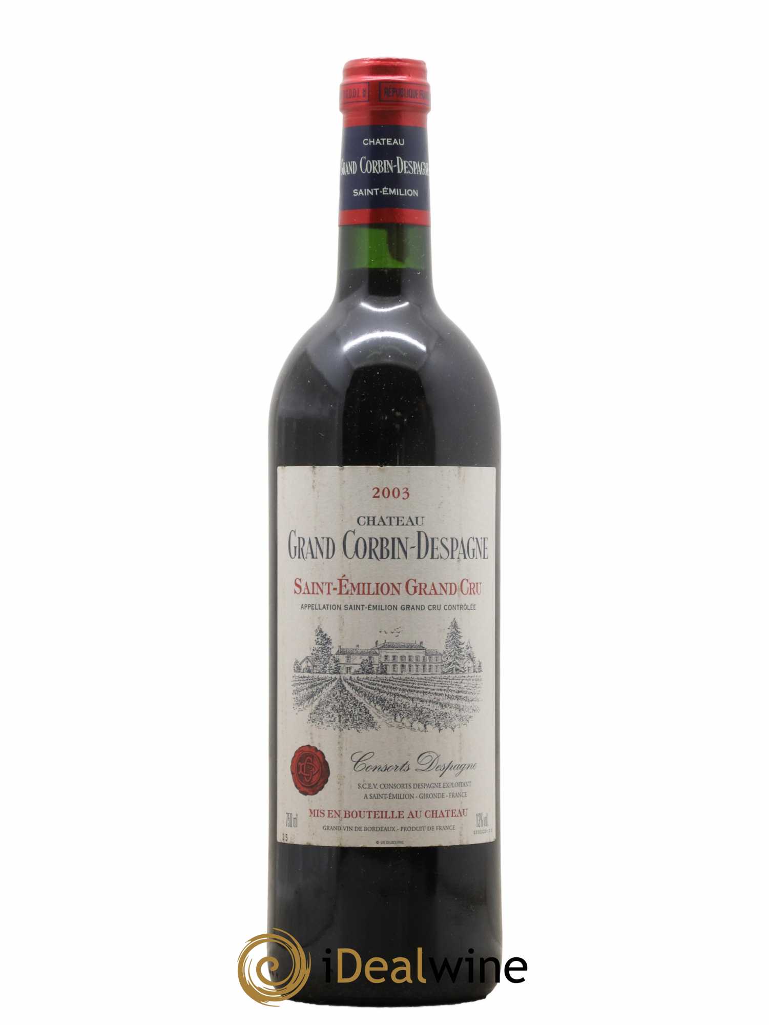 Château Grand Corbin Despagne Grand Cru Classé 2003 - Lot de 1 bouteille - 0