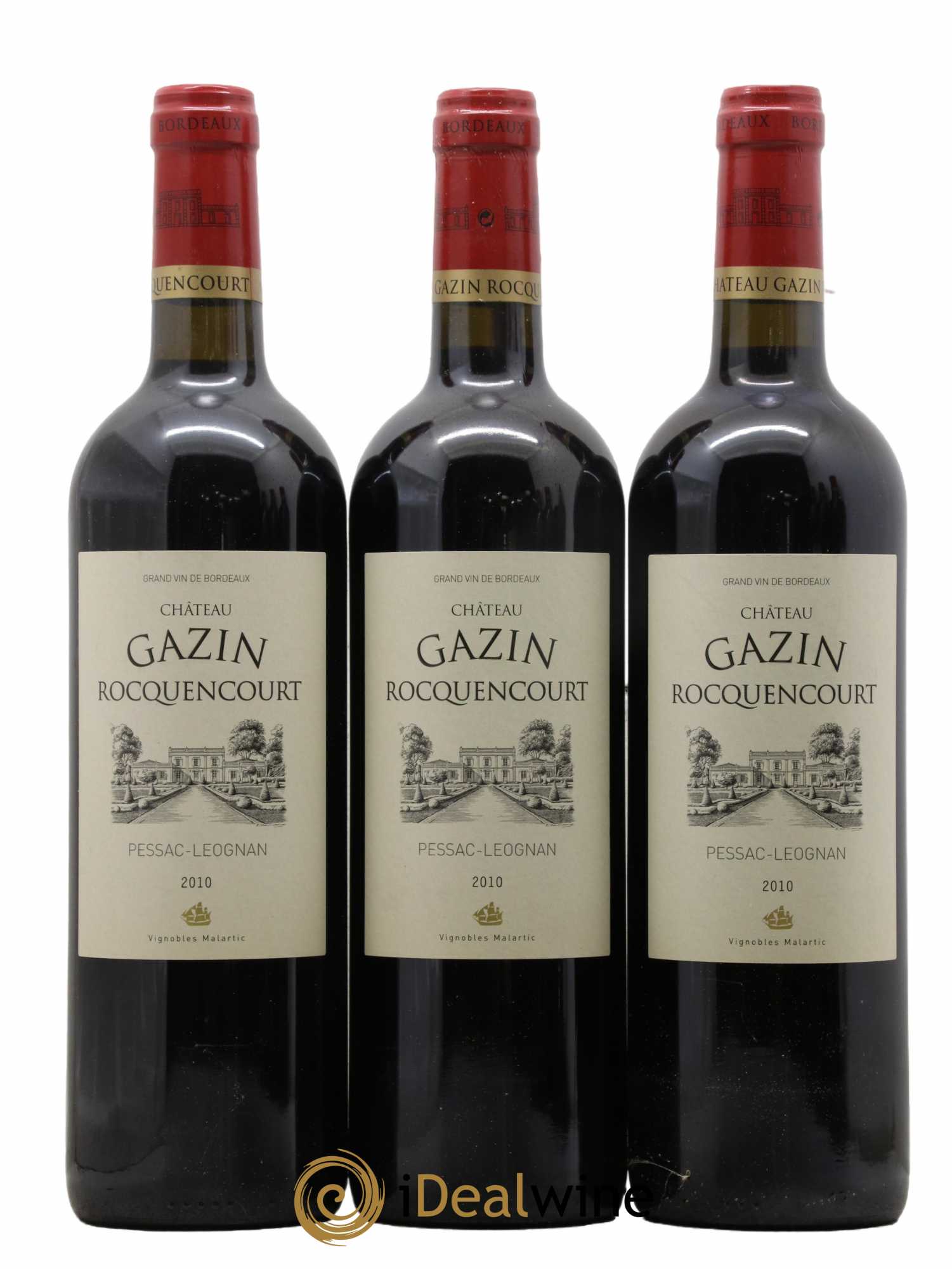 Pessac-Léognan Château Gazin Rocquencourt 2010 - Lot de 3 bouteilles - 0