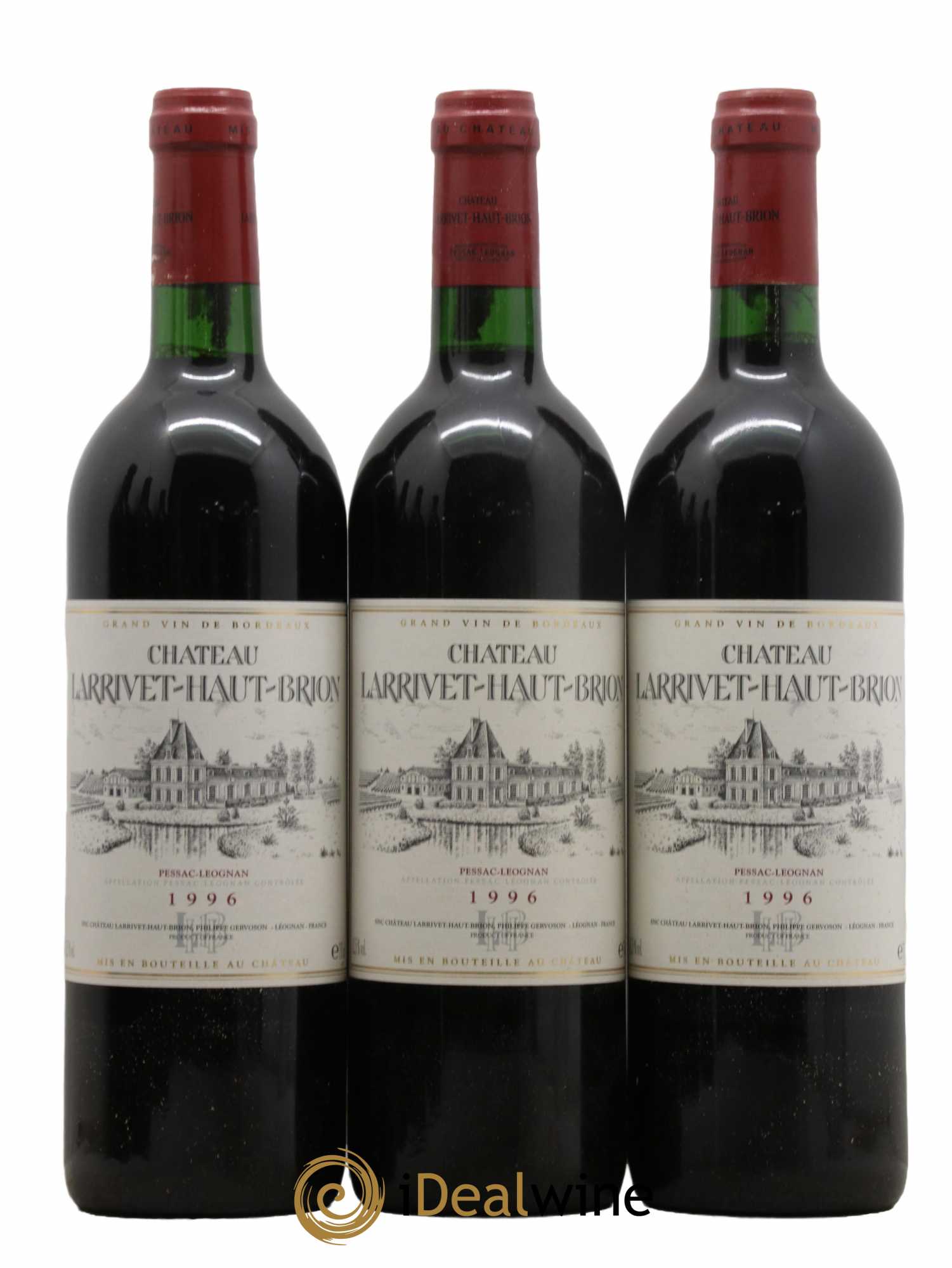 Château Larrivet Haut-Brion 1996 - Lot de 3 bouteilles - 0