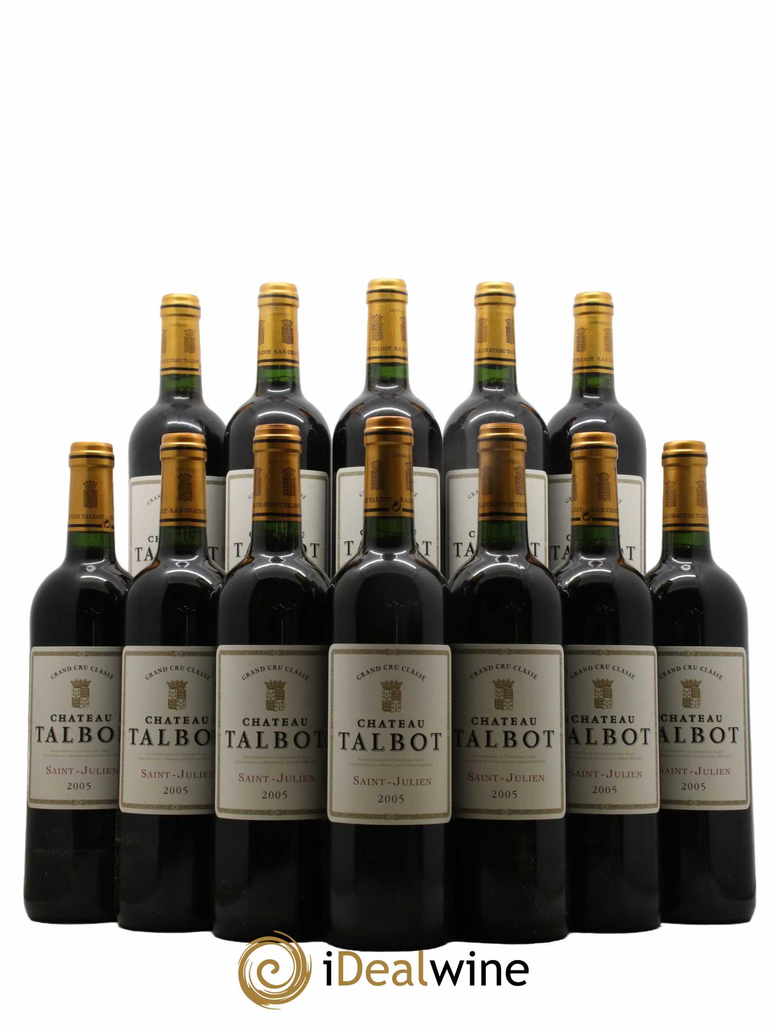 Château Talbot 4ème Grand Cru Classé 2005 - Lot de 12 bouteilles - 0