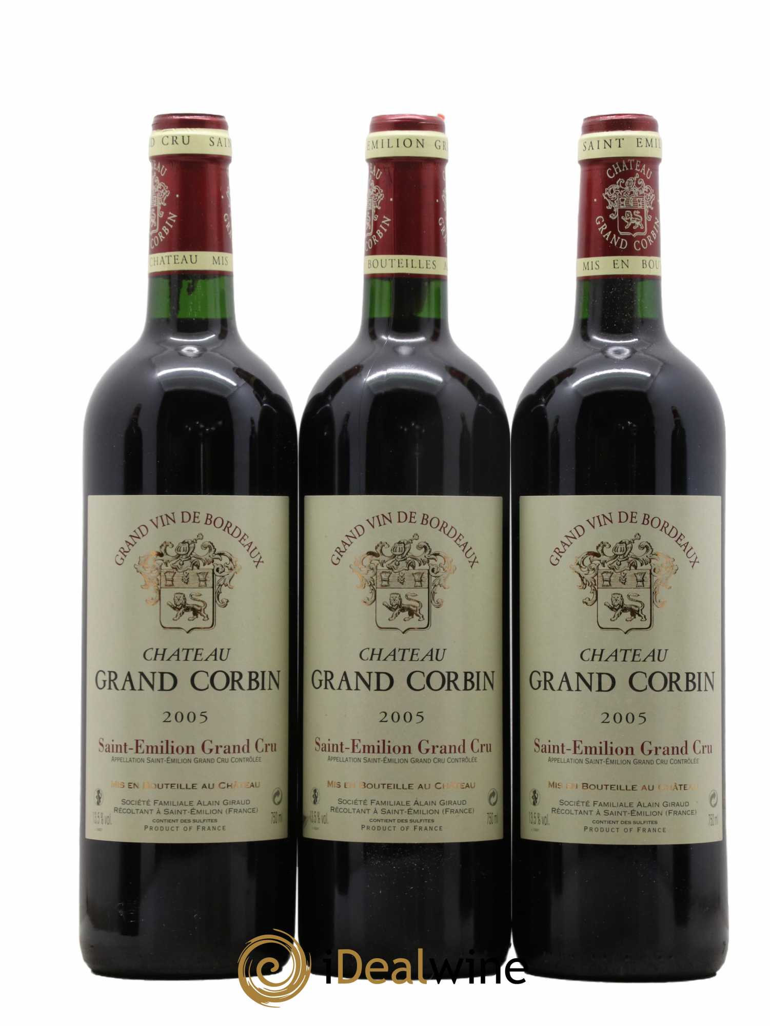 Château Grand Corbin Grand Cru Classé 2005 - Lotto di 12 bottiglie - 1