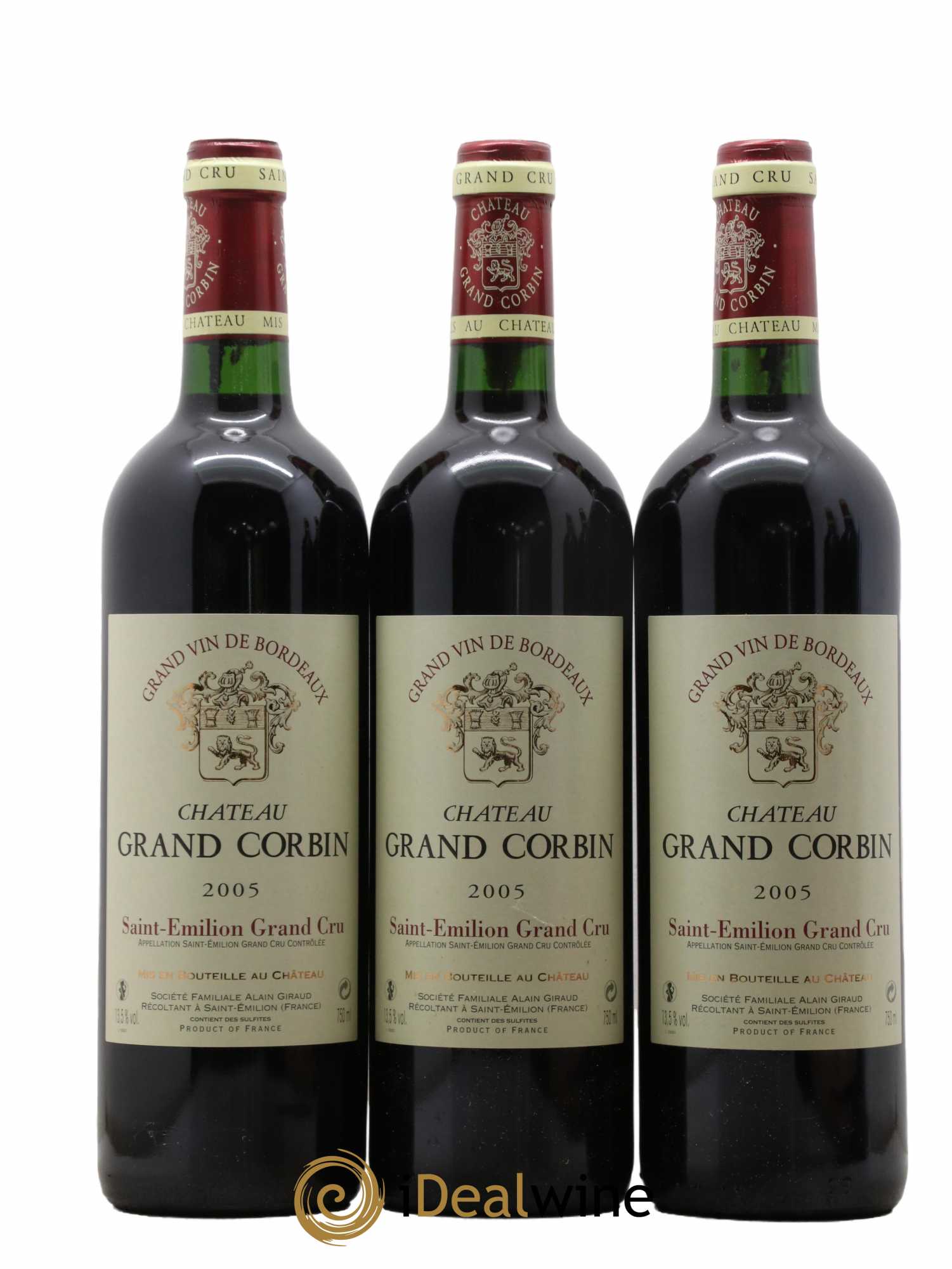 Château Grand Corbin Grand Cru Classé 2005 - Lotto di 12 bottiglie - 4