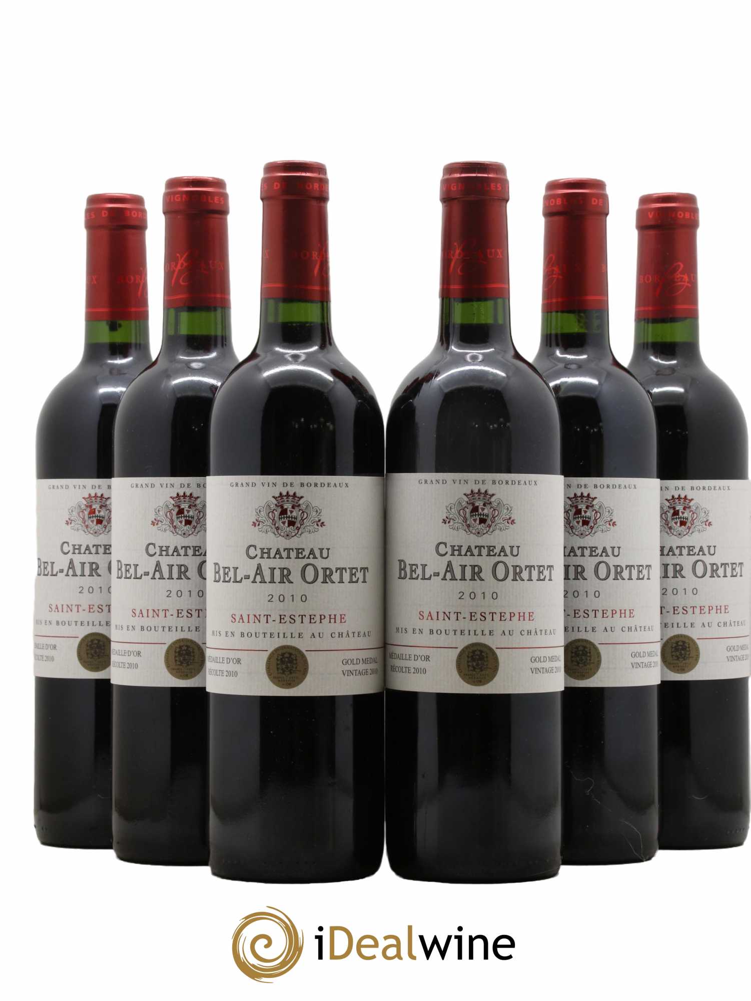 Bordeaux Château Bel-Air Ortet 2010 - Lot de 6 bouteilles - 0