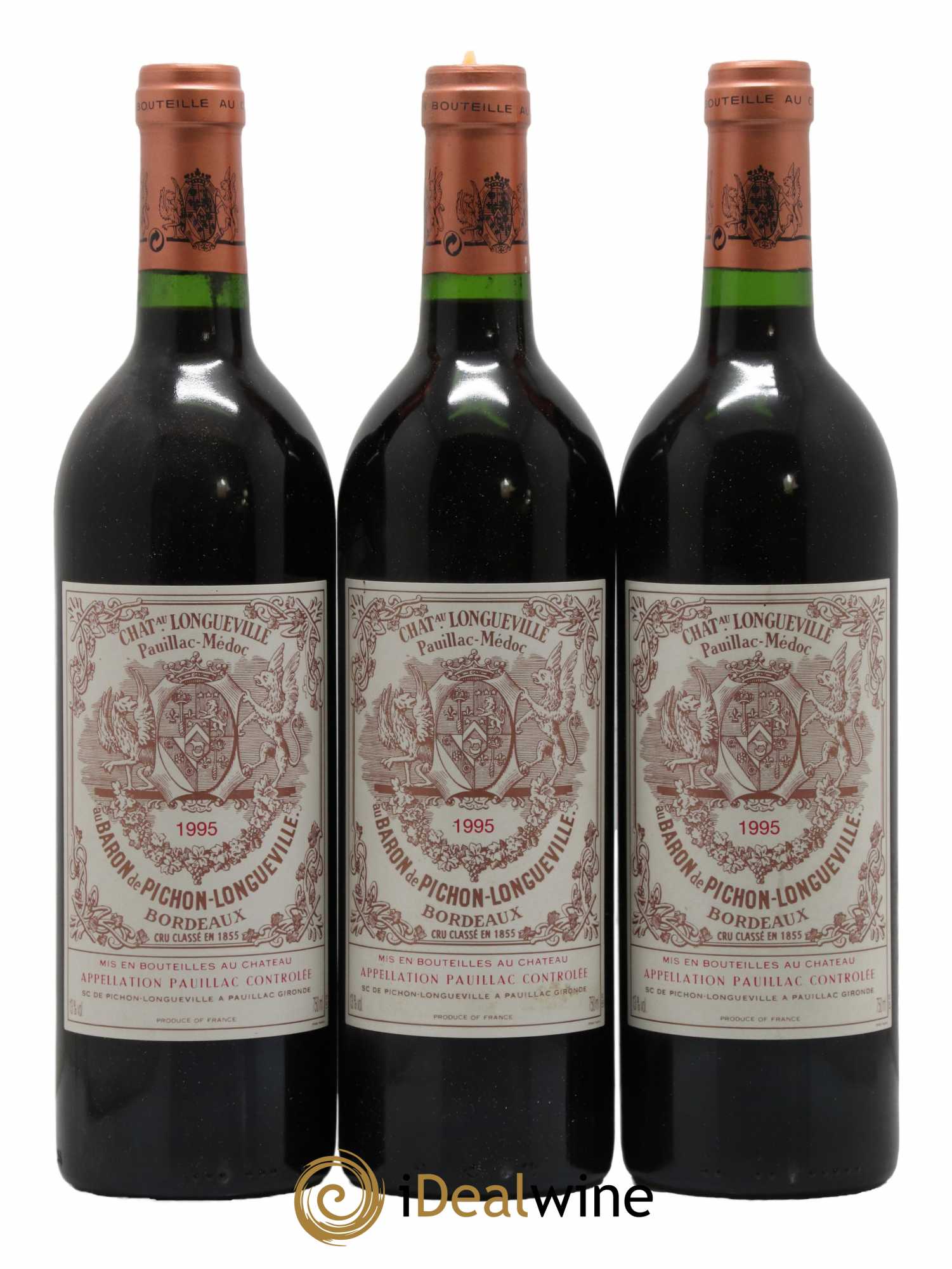 Pichon Longueville Baron 2ème Grand Cru Classé 1995 - Lot de 3 bouteilles - 0