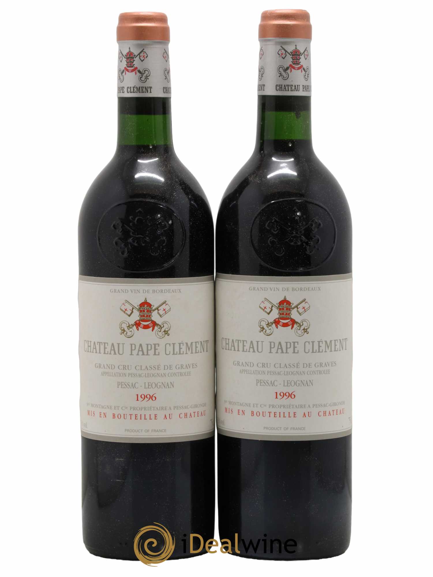 Château Pape Clément Cru Classé de Graves 1996 - Lot de 2 bouteilles - 0