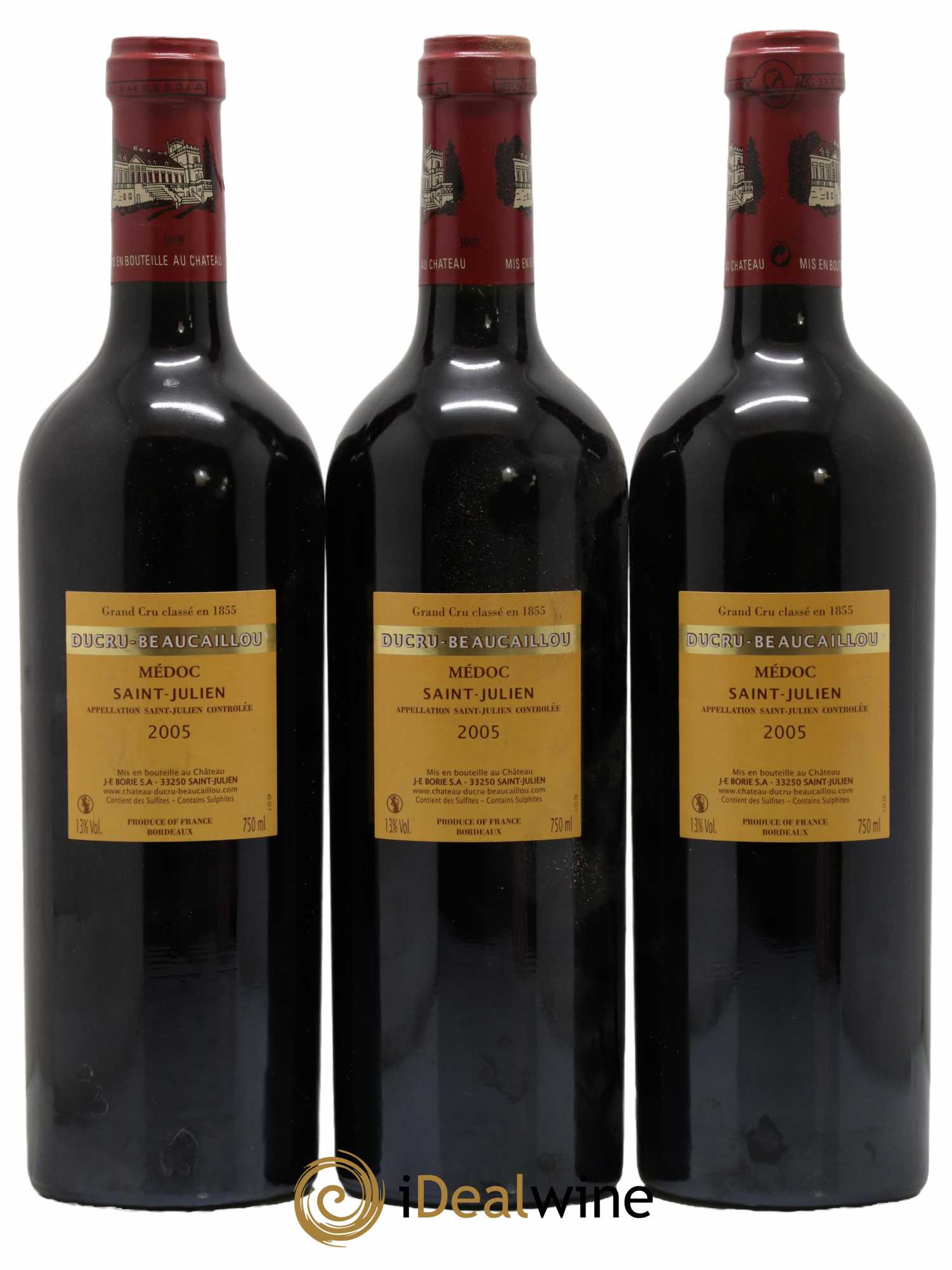 Château Ducru Beaucaillou 2ème Grand Cru Classé 2005 - Lot de 3 bouteilles - 1
