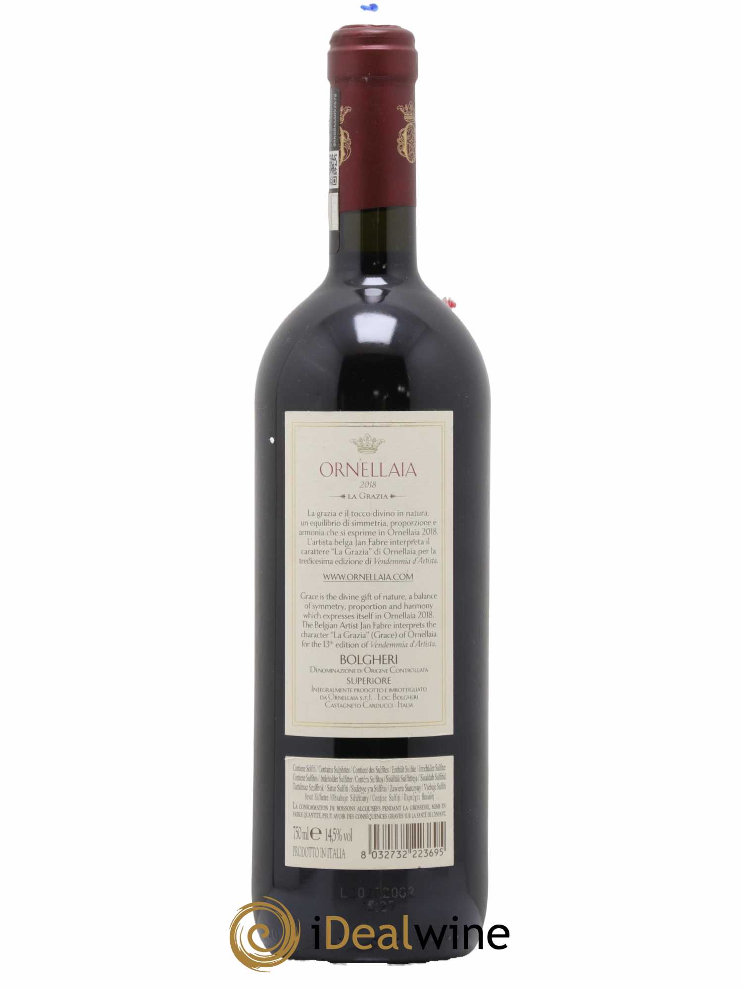 Bolgheri DOC Superiore Ornellaia Tenuta Dell'Ornellaia - Frescobaldi 2018 - Lot de 1 bouteille - 1