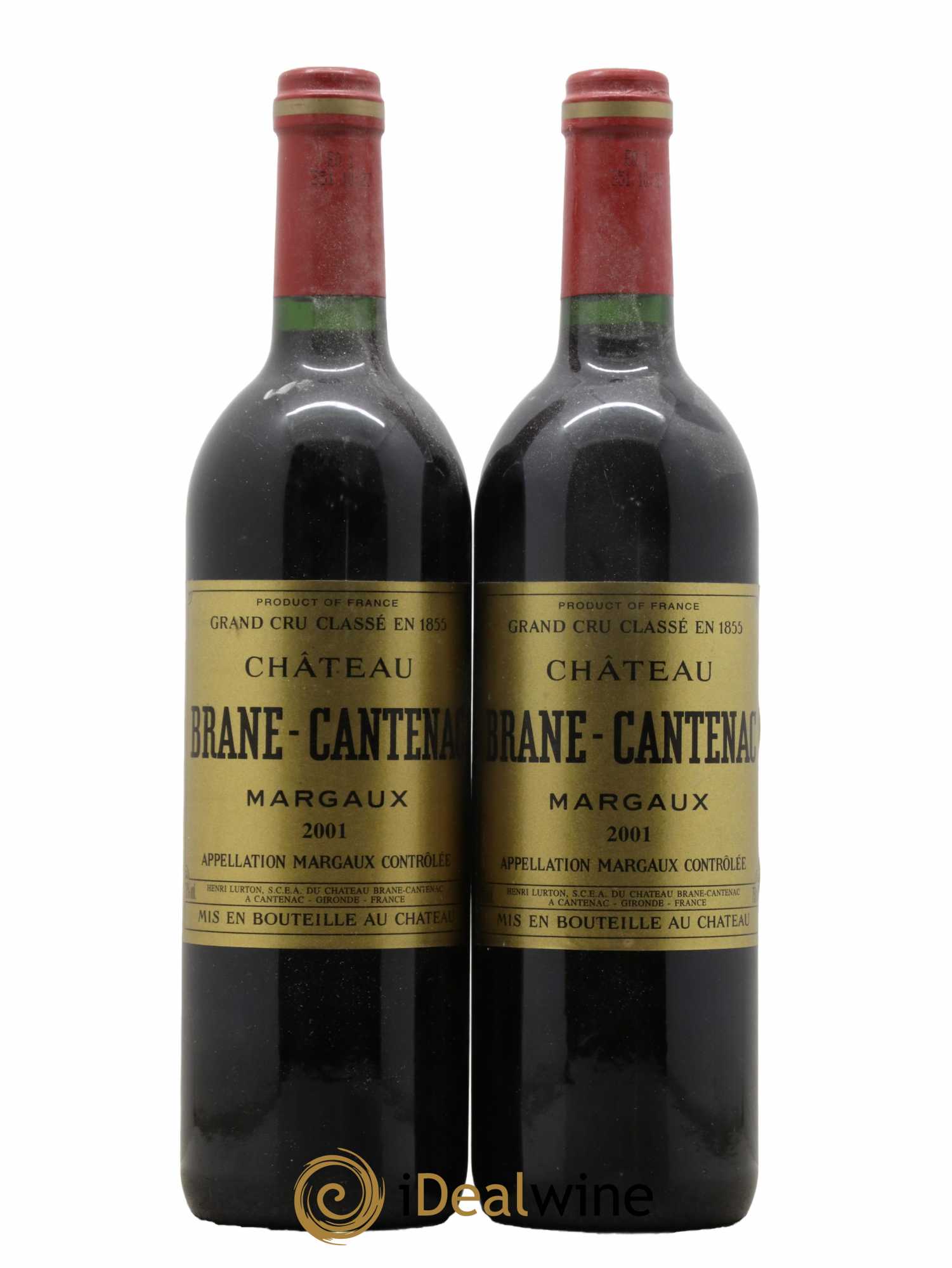 Château Brane Cantenac 2ème Grand Cru Classé 2001 - Lot de 2 bouteilles - 0