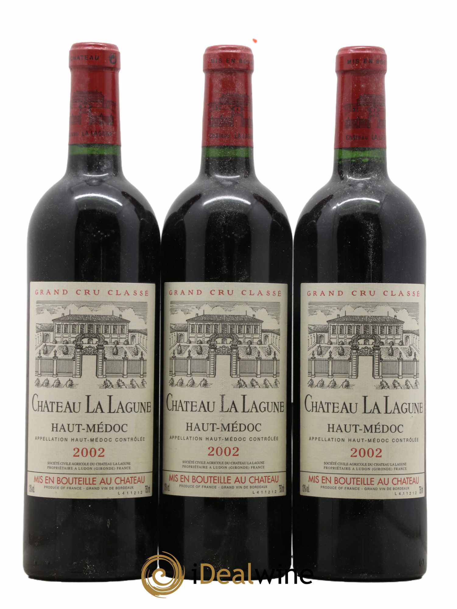 Château la Lagune 3ème Grand Cru Classé 2002 - Lot de 3 bouteilles - 0