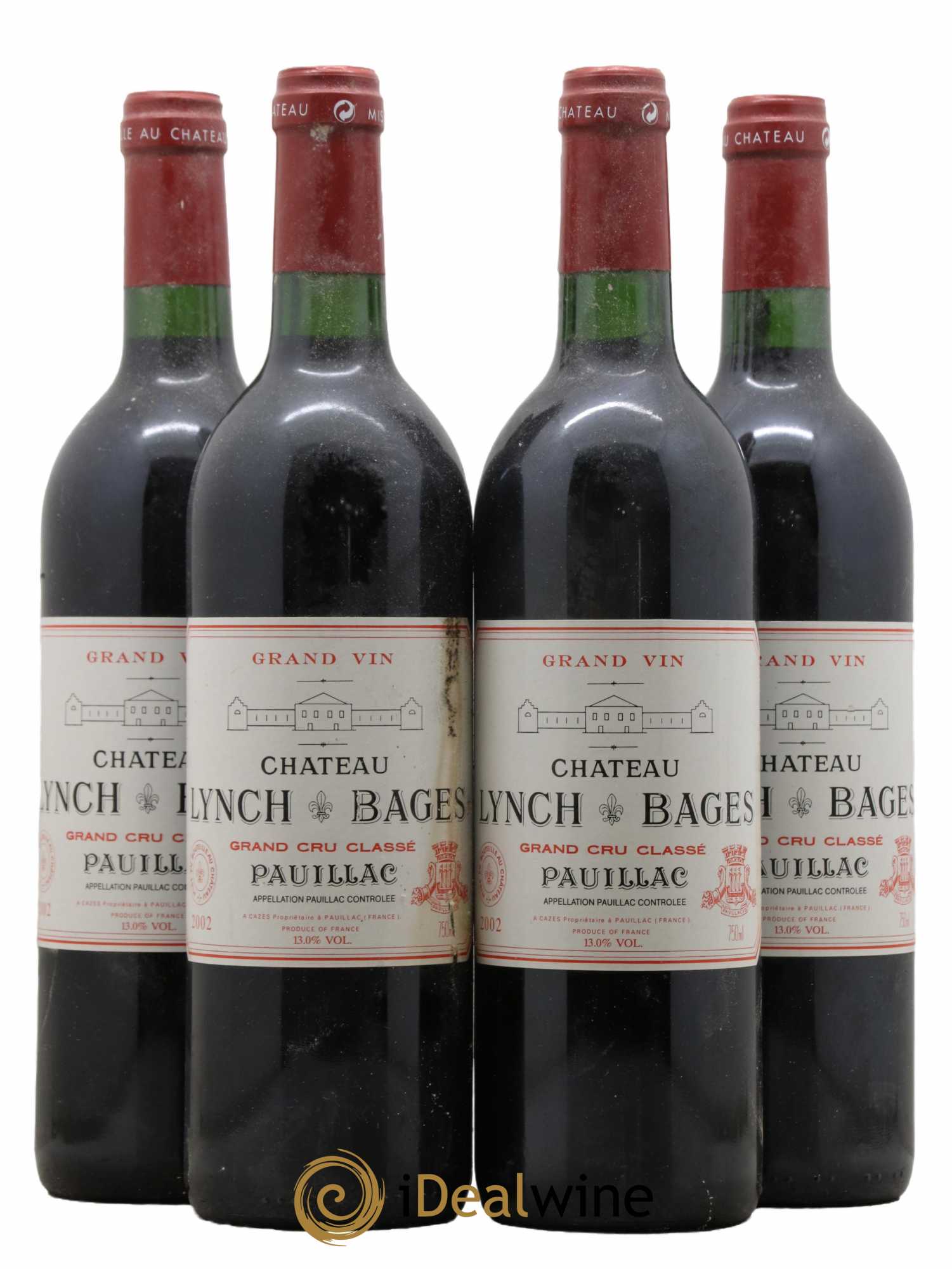 Château Lynch Bages 5ème Grand Cru Classé 2002 - Lot de 4 bouteilles - 0