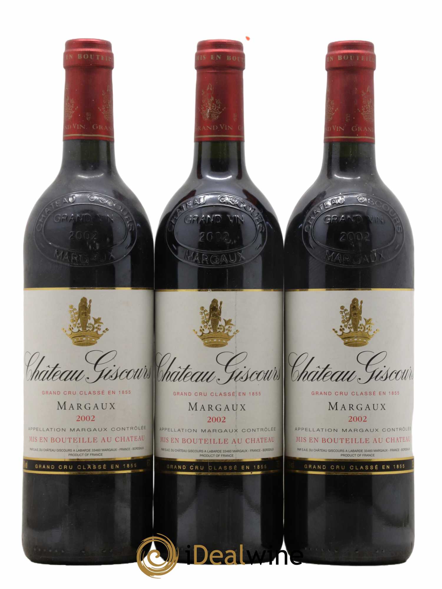 Château Giscours 3ème Grand Cru Classé 2002 - Lot de 3 bouteilles - 0