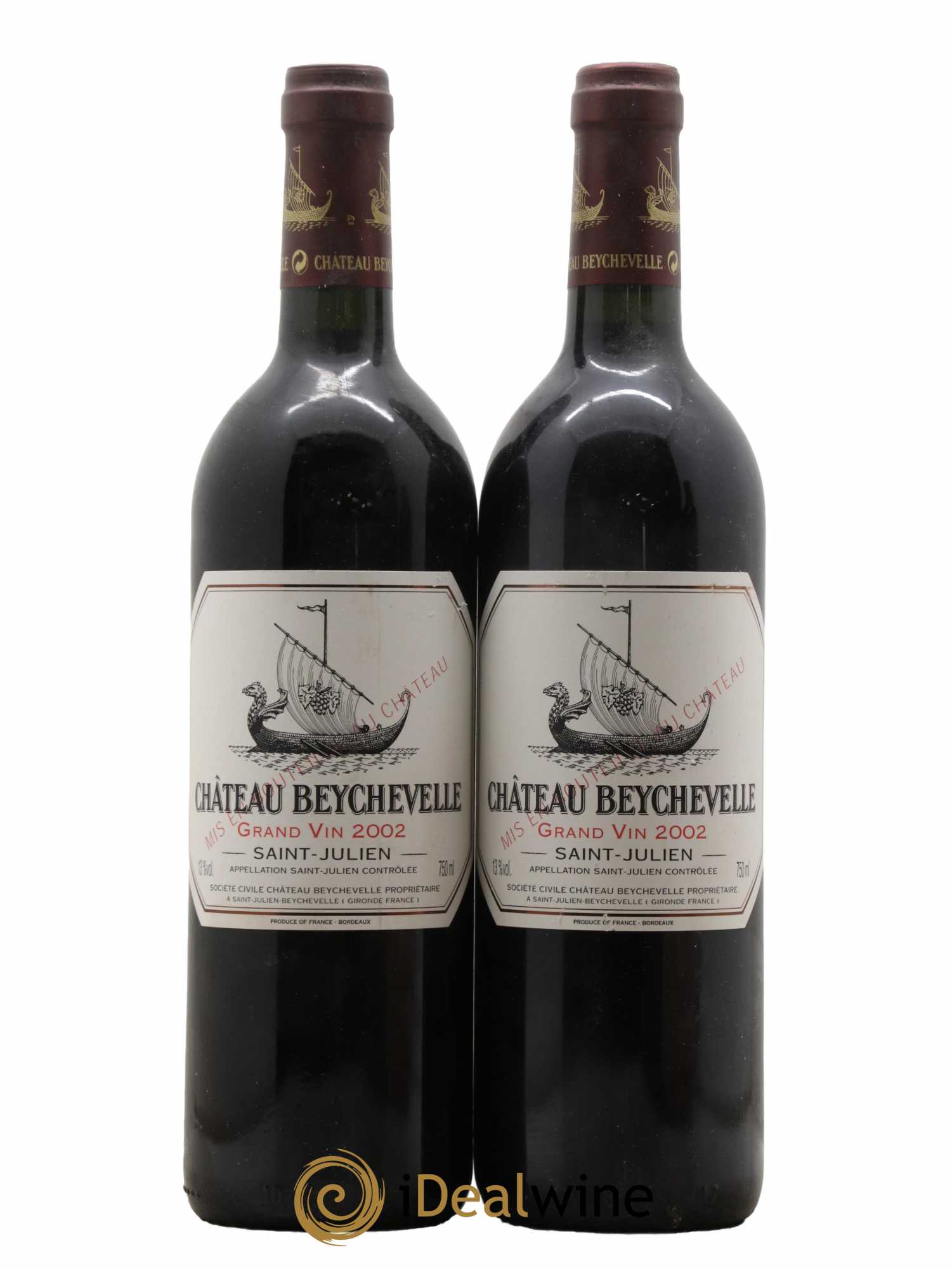 Château Beychevelle 4ème Grand Cru Classé 2002 - Lot de 2 bouteilles - 0