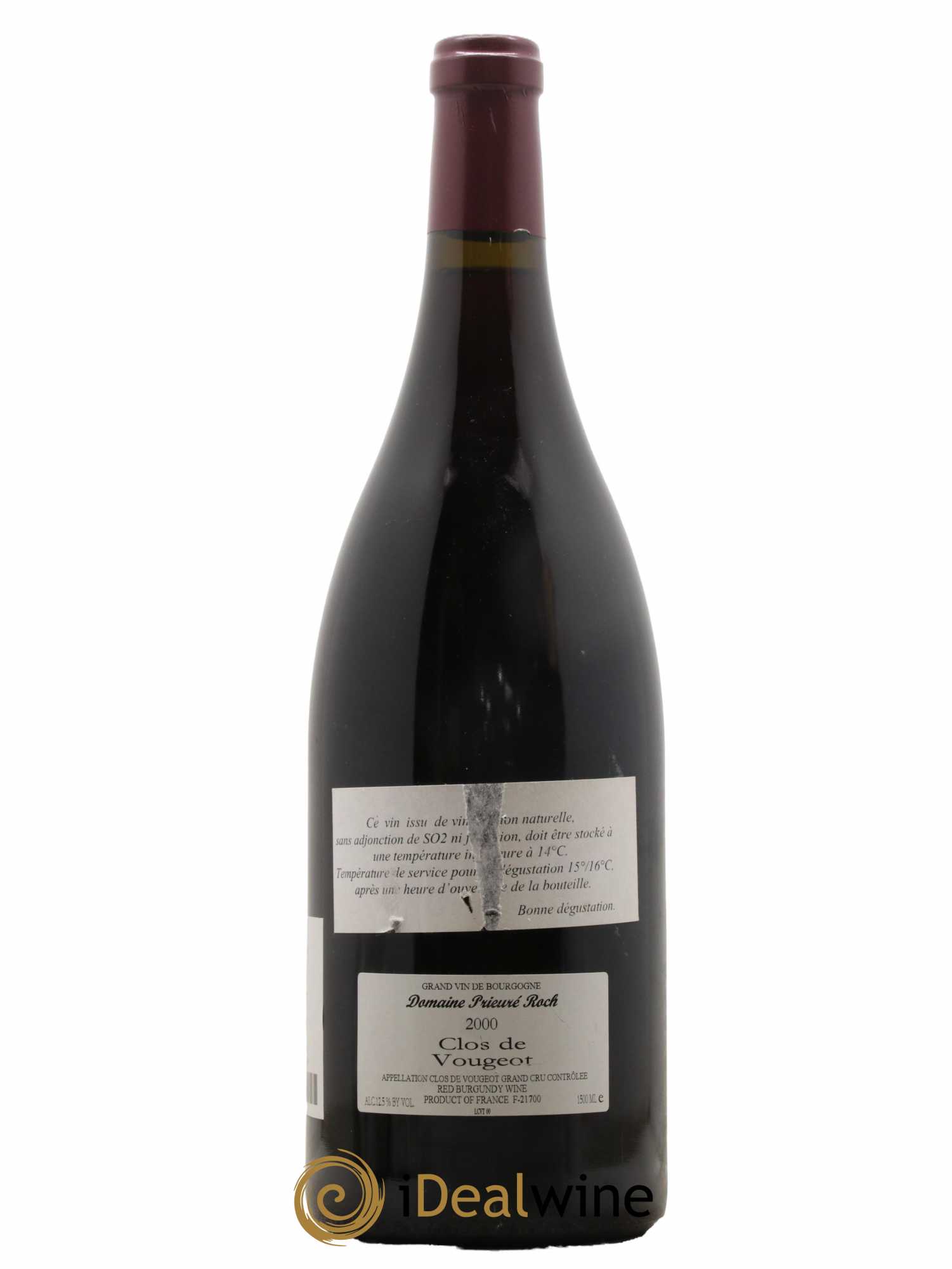 Clos de Vougeot Grand Cru Prieuré Roch 2000 - Lot de 1 magnum - 1