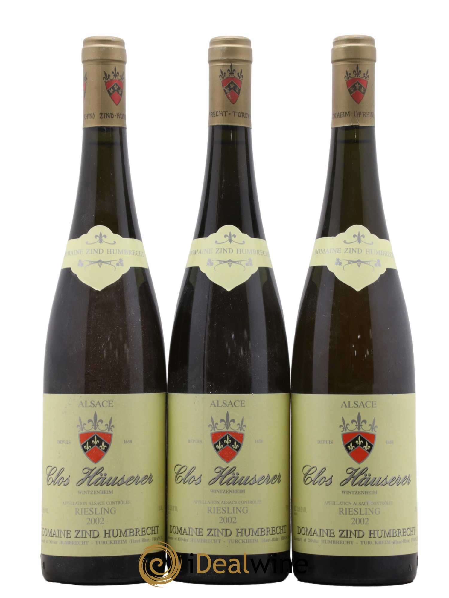 Alsace Riesling Clos Hauserer Zind-Humbrecht (Domaine) 2002 - Lot de 3 bouteilles - 0