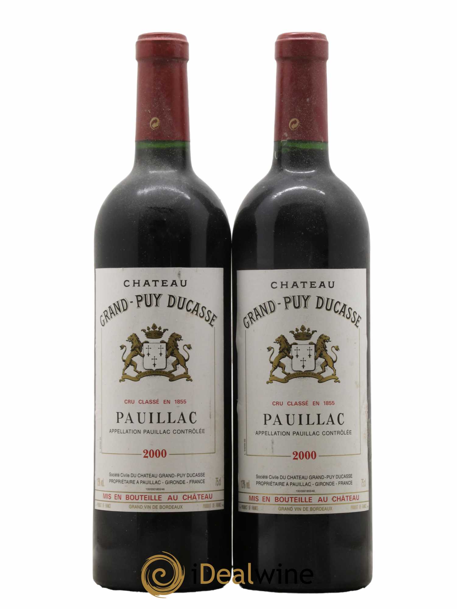 Château Grand Puy Ducasse 5ème Grand Cru Classé 2000 - Lot de 2 bouteilles - 0