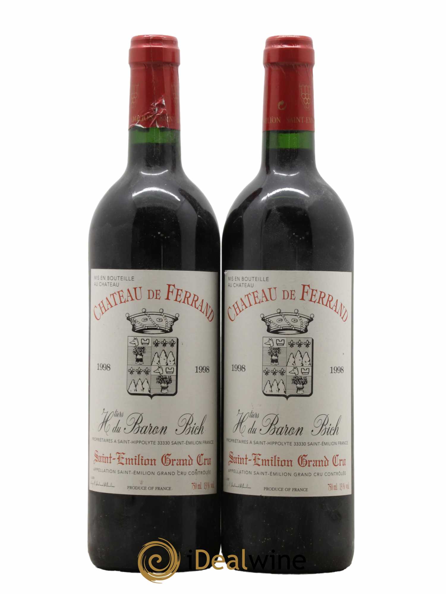 Château de Ferrand Grand Cru Classé 1998 - Lot de 2 bouteilles - 0