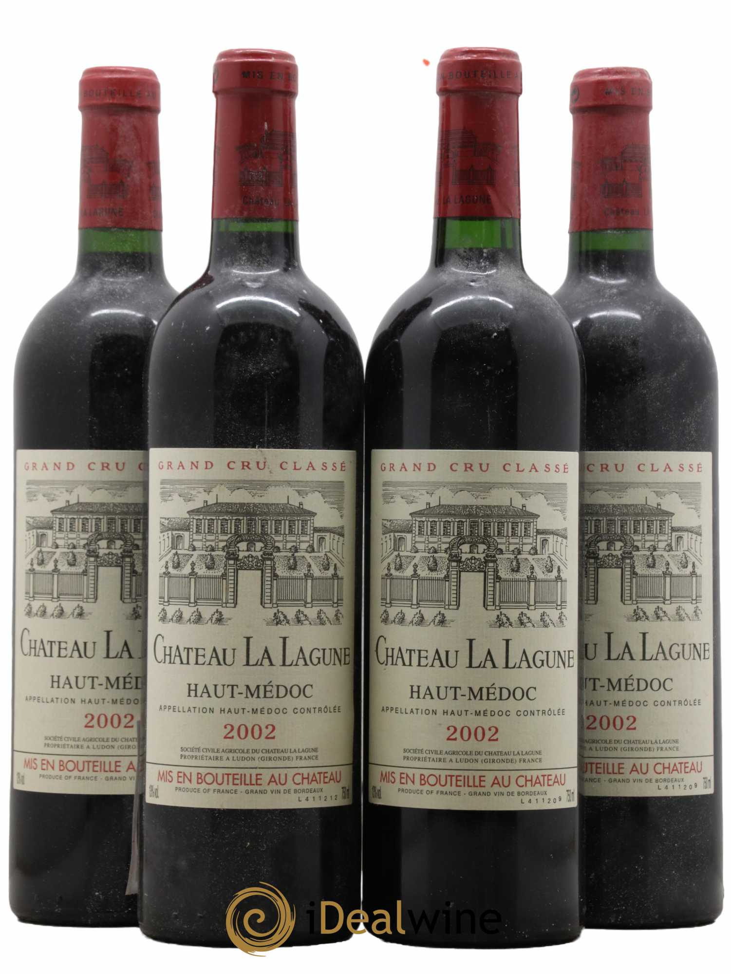 Château la Lagune 3ème Grand Cru Classé 2002 - Lot de 4 bouteilles - 0