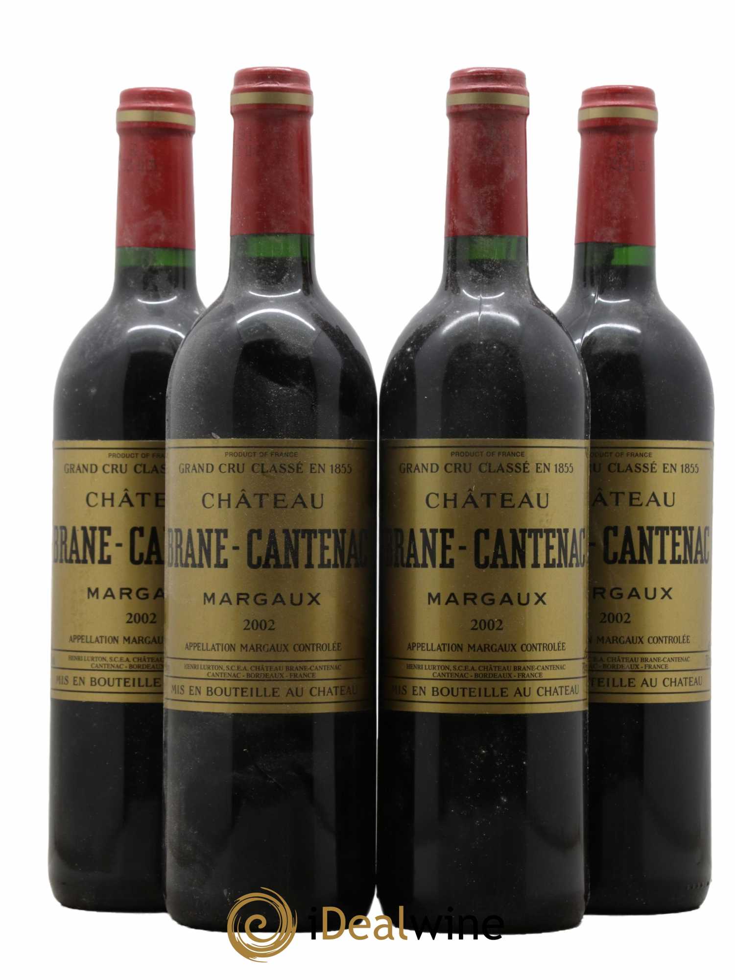 Château Brane Cantenac 2ème Grand Cru Classé 2002 - Lot de 4 bouteilles - 0