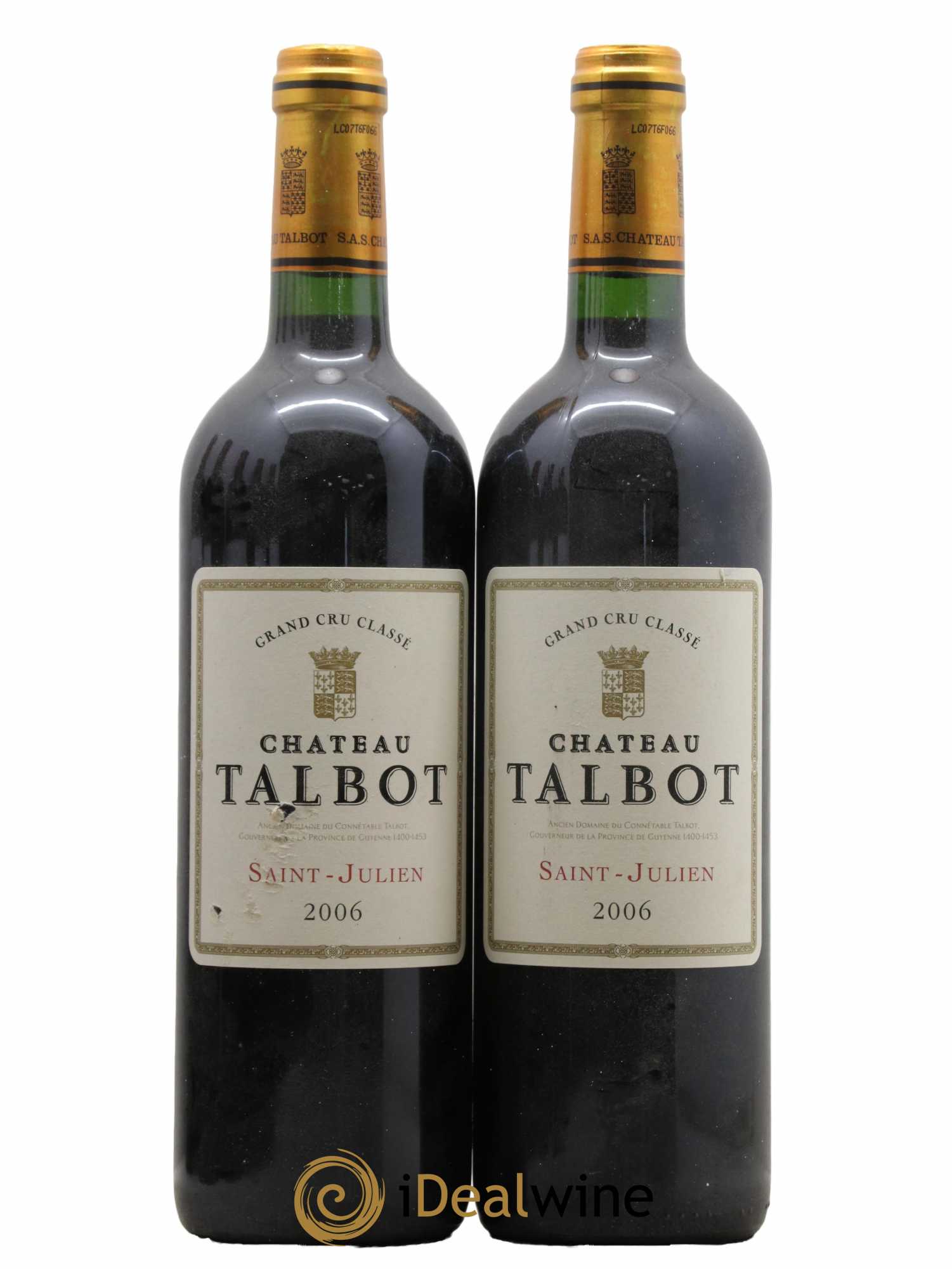 Château Talbot 4ème Grand Cru Classé 2006 - Lot de 2 bouteilles - 0
