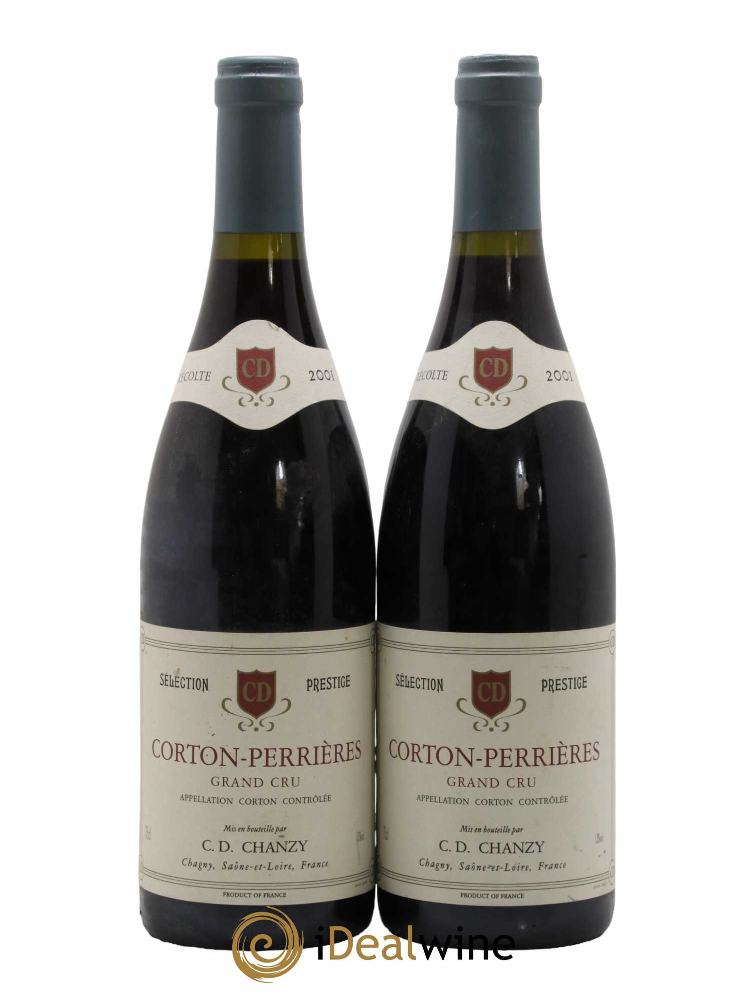 Corton Grand Cru Perrières Chanzy 2001 - Lot de 2 bouteilles - 0