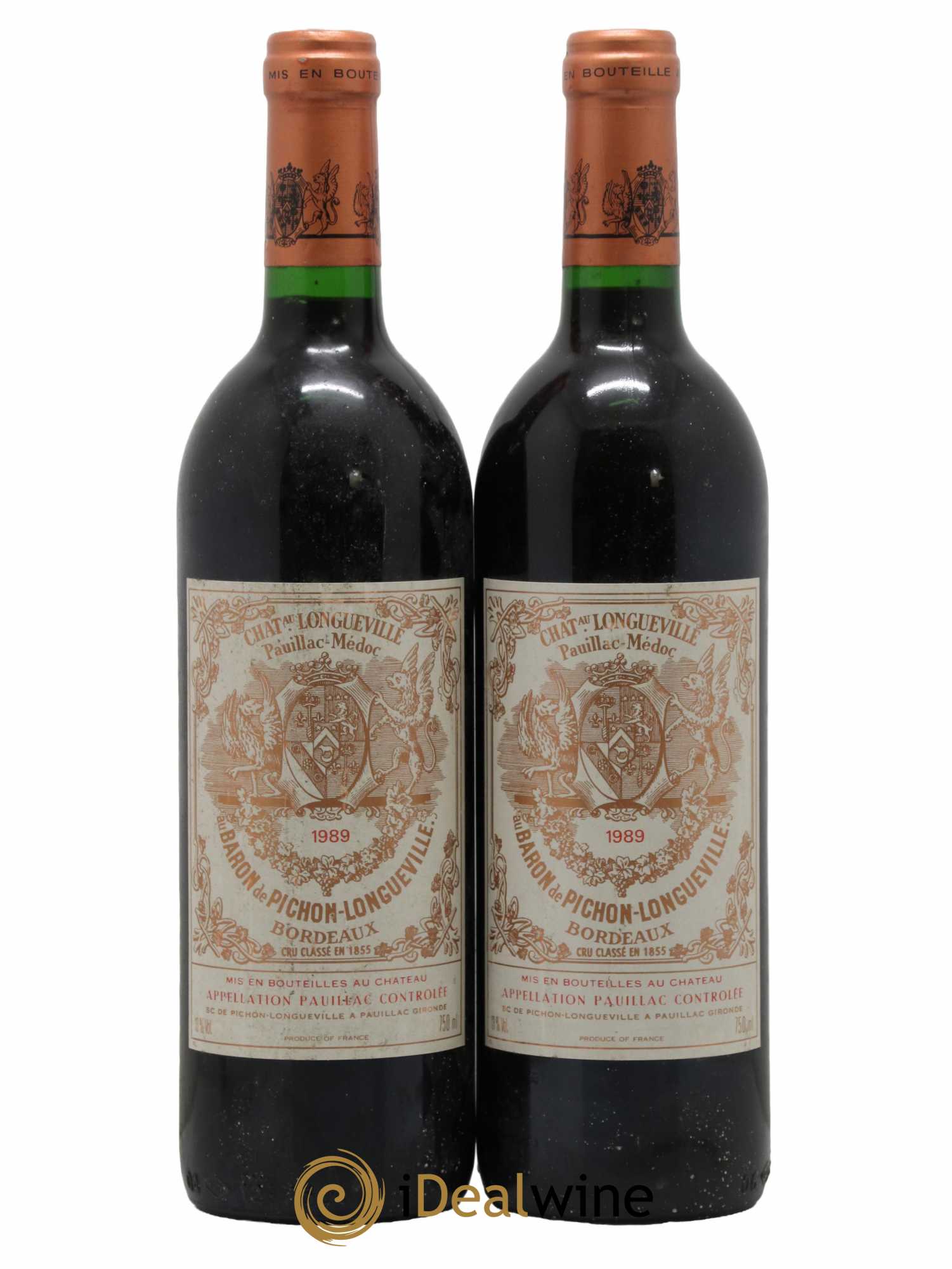 Pichon Longueville Baron 2ème Grand Cru Classé 1989 - Lot de 2 bouteilles - 0