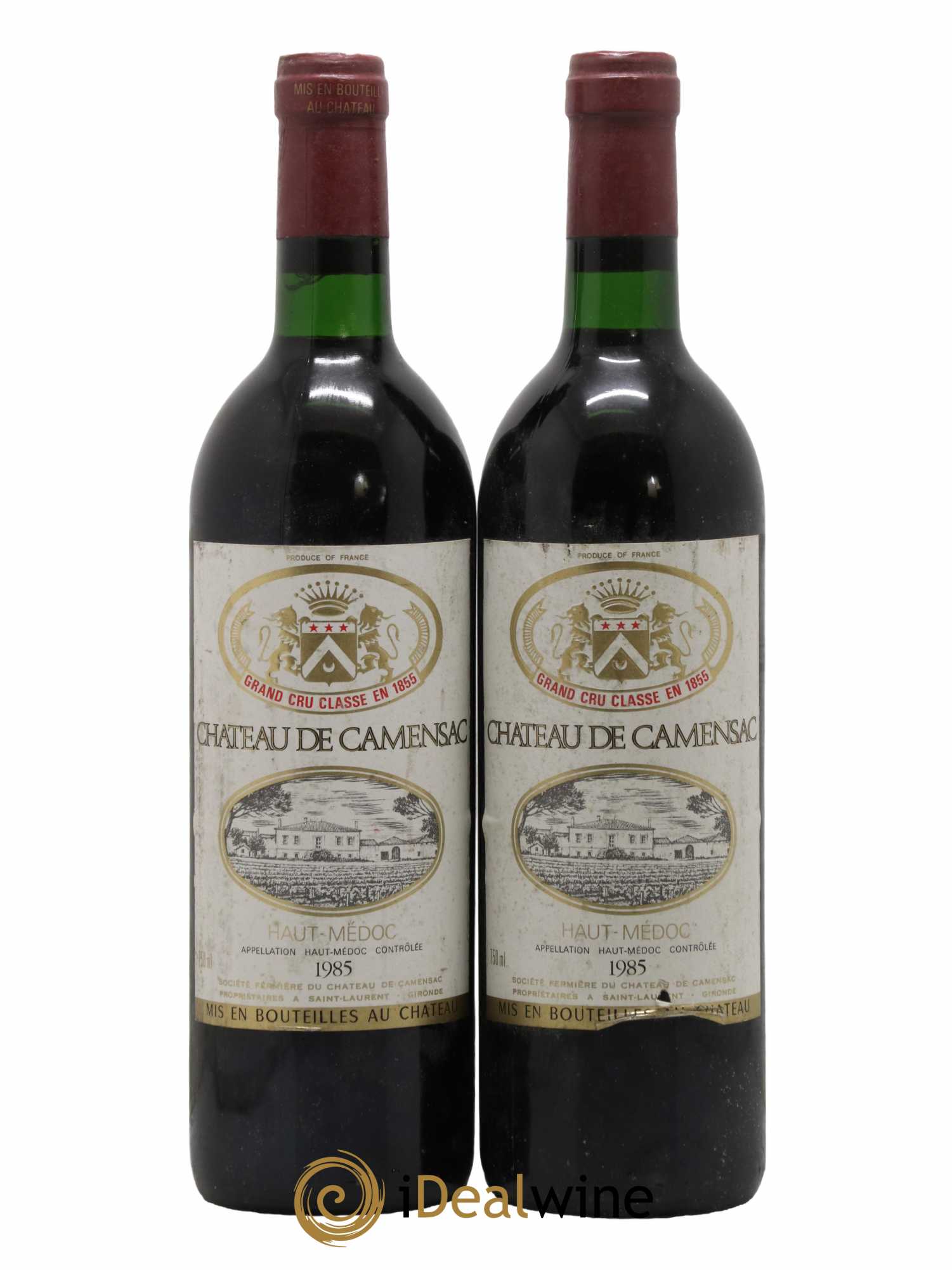 Château Camensac 5ème Grand Cru Classé 1985 - Lot de 2 bouteilles - 0