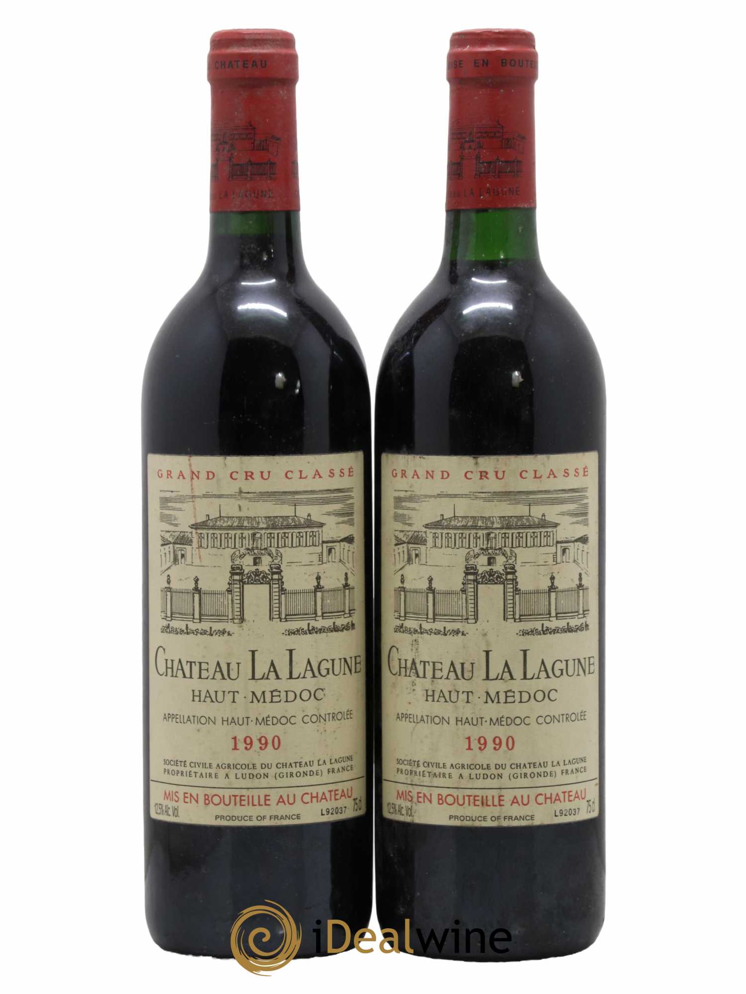 Château la Lagune 3ème Grand Cru Classé 1990 - Lot de 2 bouteilles - 0