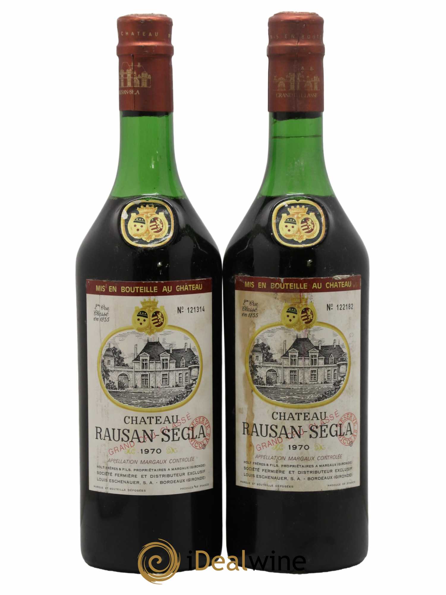 Château Rauzan Ségla Grand Cru Classé 1970 - Lot de 2 bouteilles - 0