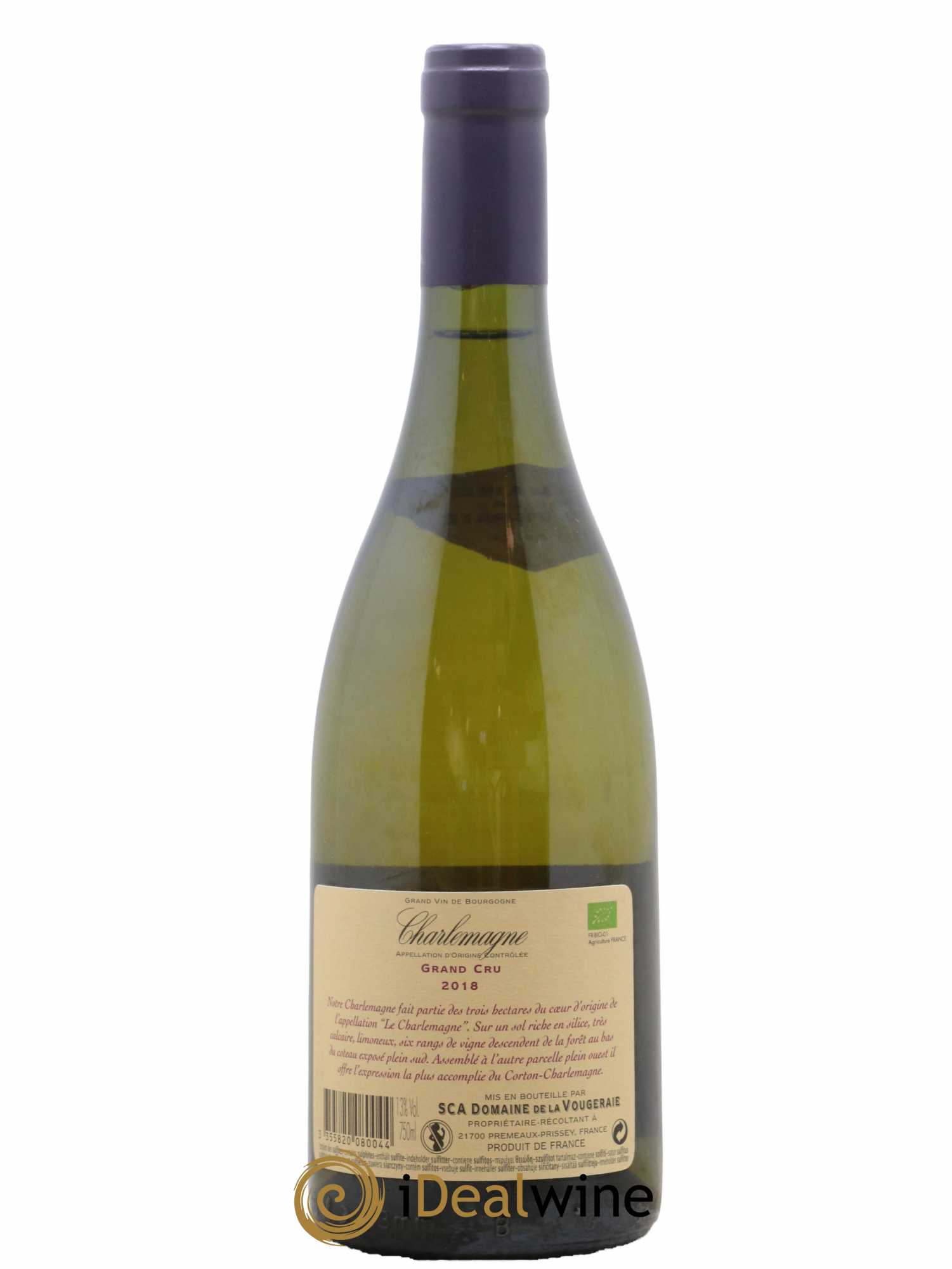 Corton-Charlemagne Grand Cru Le Charlemagne La Vougeraie 2018 - Lot de 1 bouteille - 1