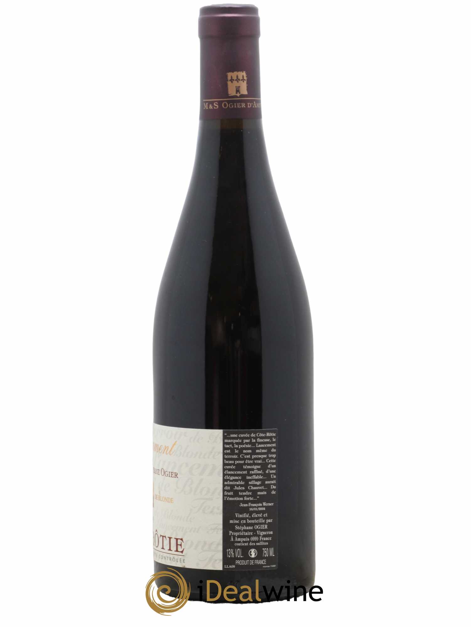 Côte-Rôtie Lancement Stéphane Ogier 2009 - Lot de 1 bouteille - 1