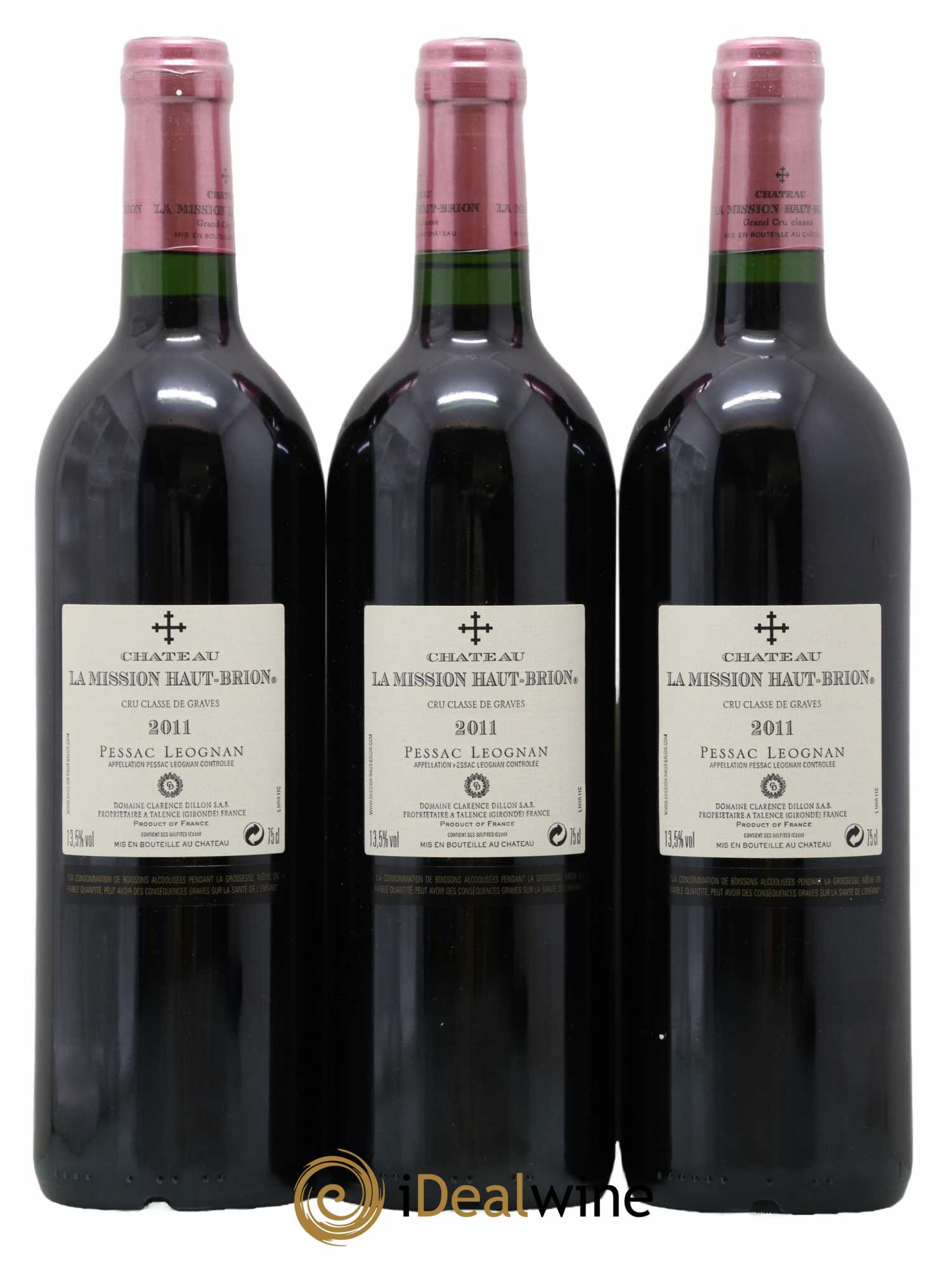 Château la Mission Haut-Brion Cru Classé de Graves 2011 - Lot de 3 bouteilles - 1