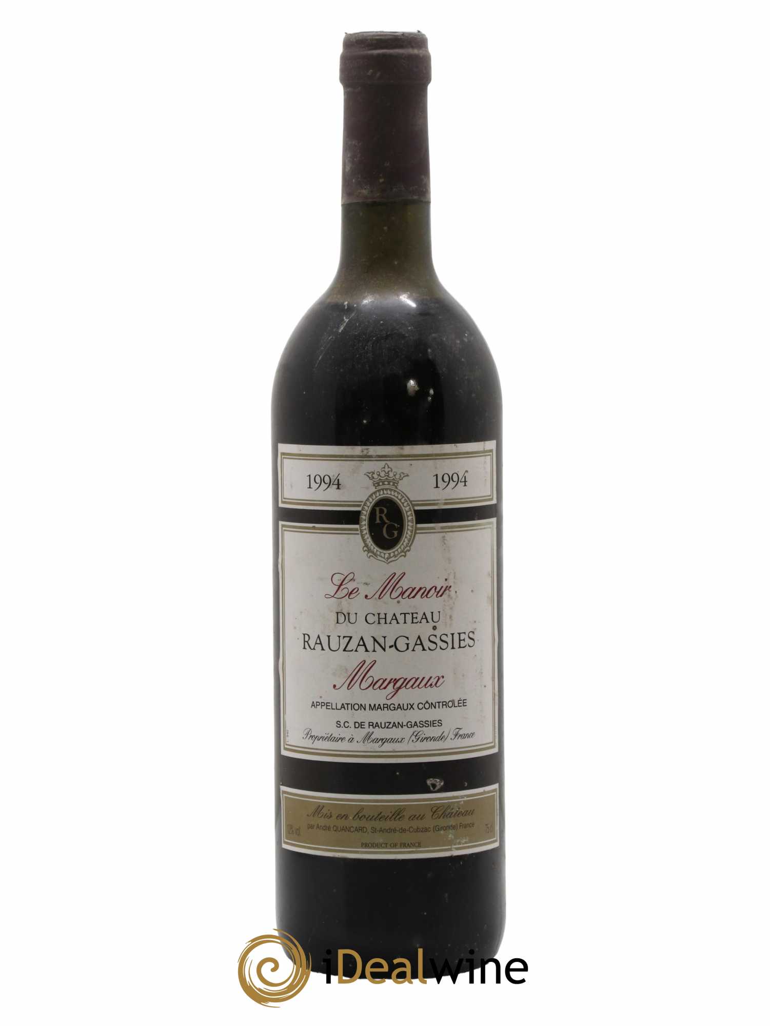 Château Olivier Cru Classé de Graves Margaux Le Manoir du Château Rauzan Gassies 2000 - Lot de 1 bouteille - 0