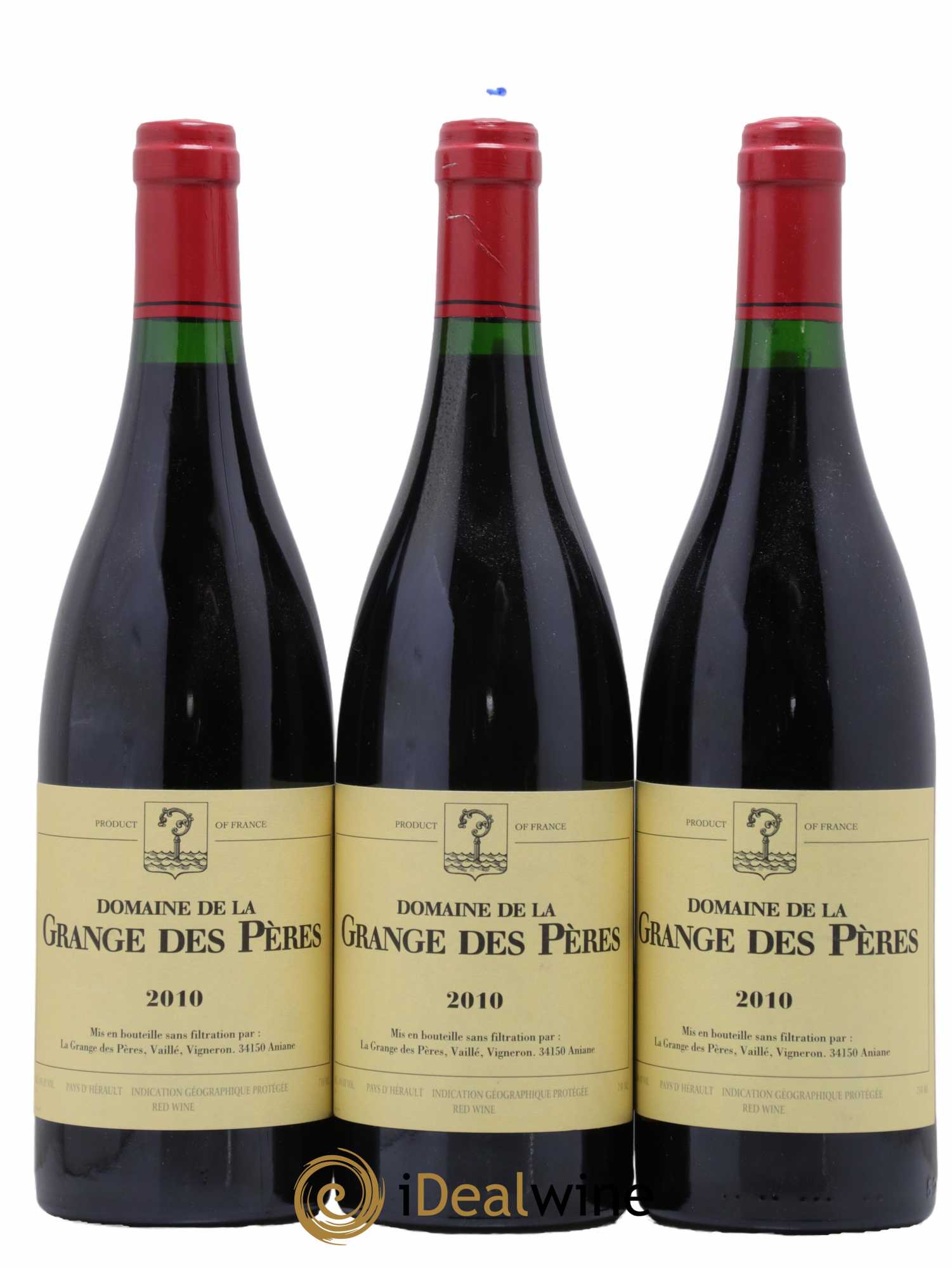 Pays d'Hérault Grange des Pères Laurent Vaillé 2010 - Lot de 3 bouteilles - 0