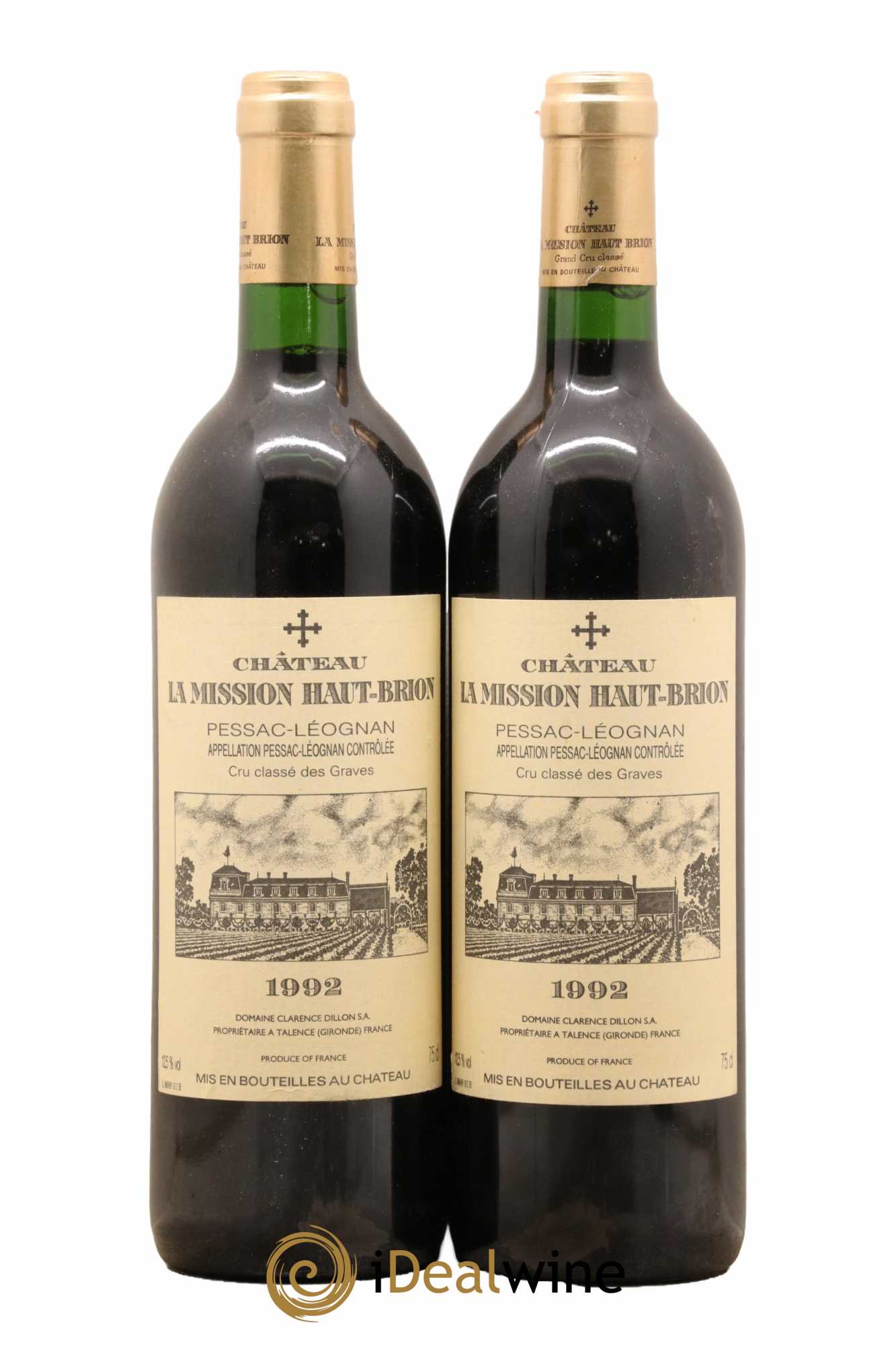 Château la Mission Haut-Brion Cru Classé de Graves 1992 - Lot of 2 bottles - 0